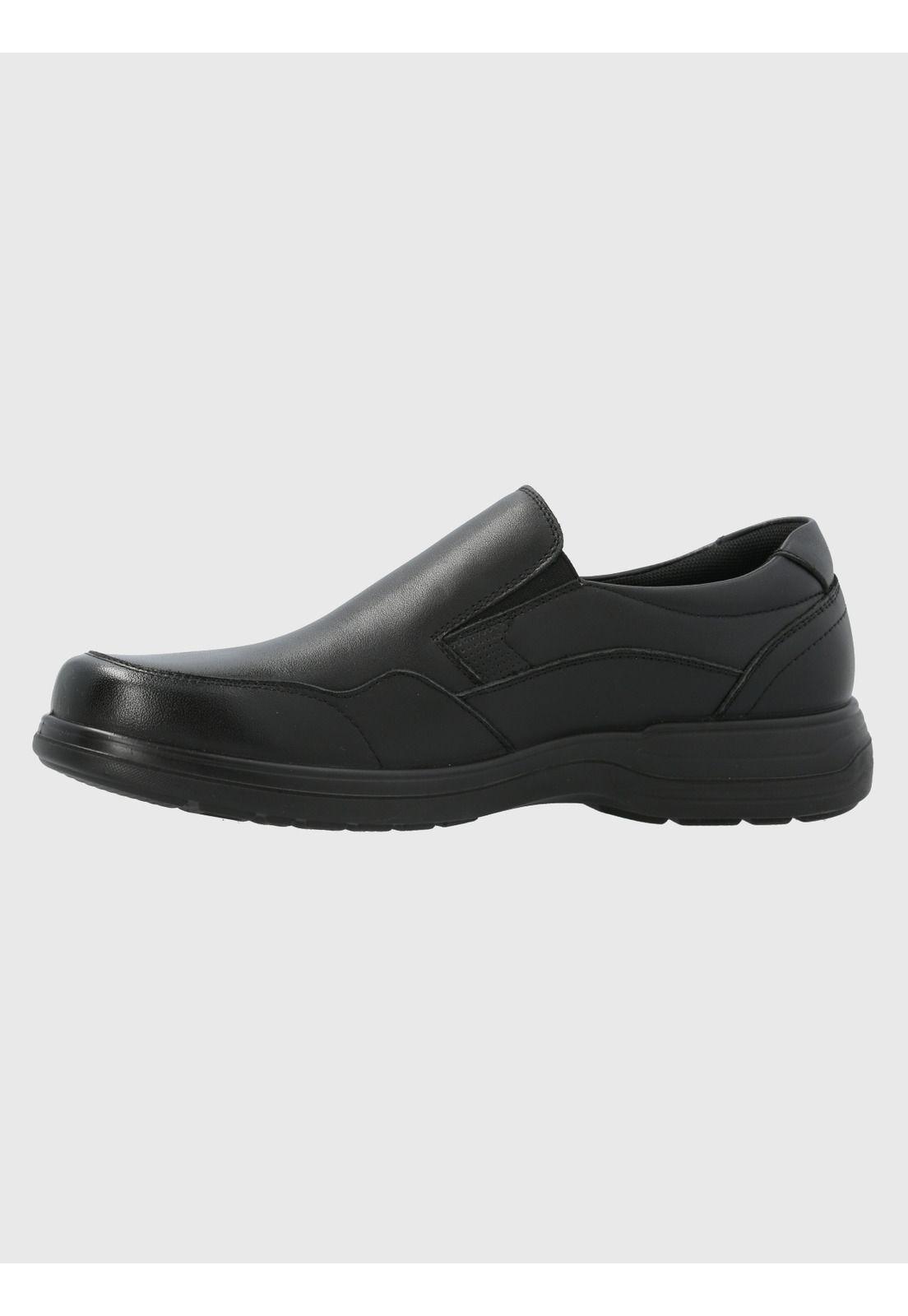 Zapato Cuero Hombre Alm Negro-4