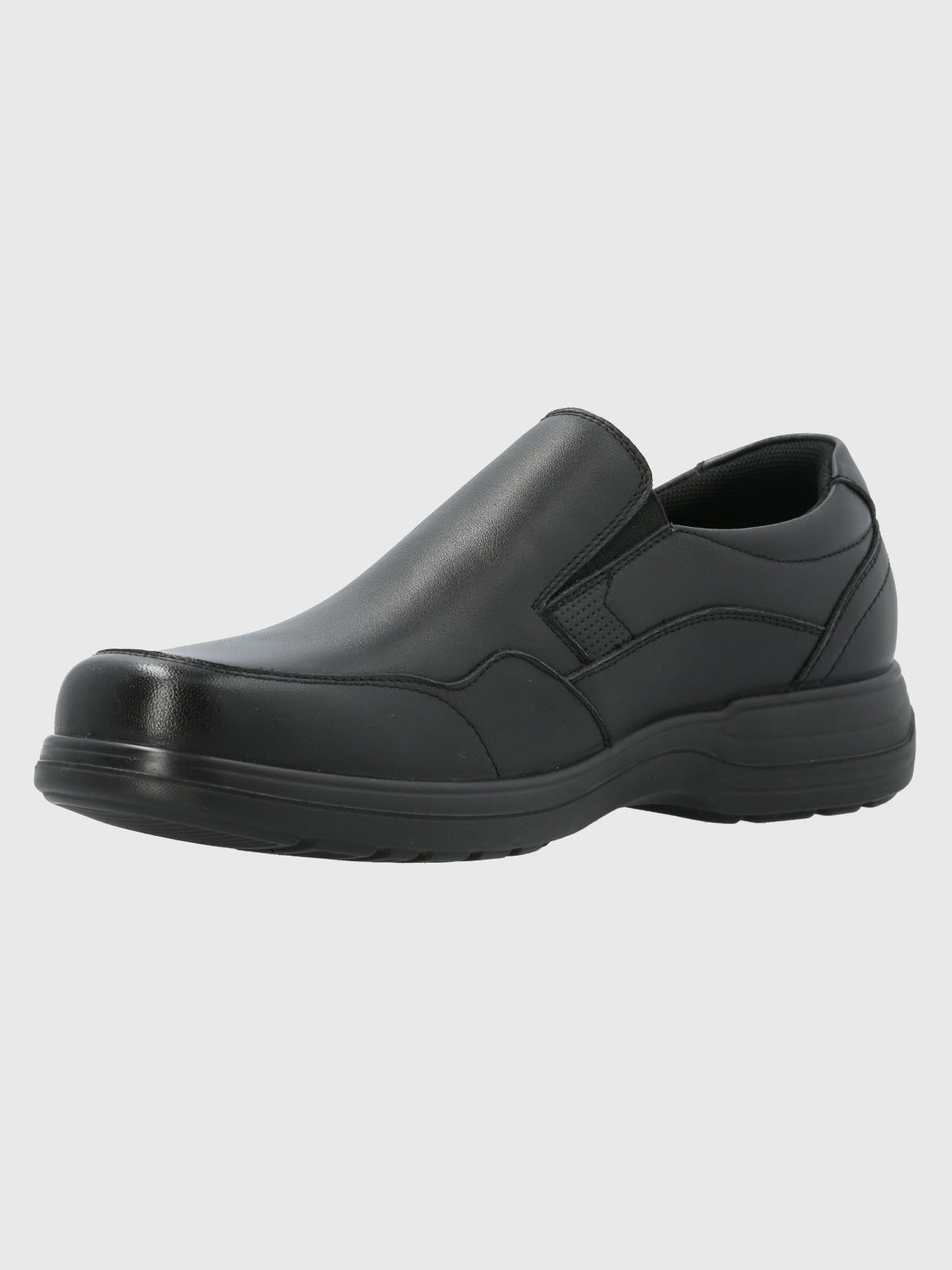 Zapato Cuero Hombre Alm Negro-5