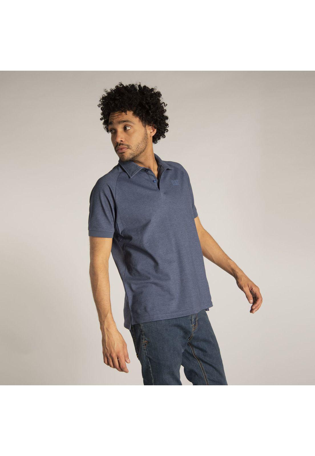 Polera M/C Hombre Fdtn Coolmax Polo Azul-2