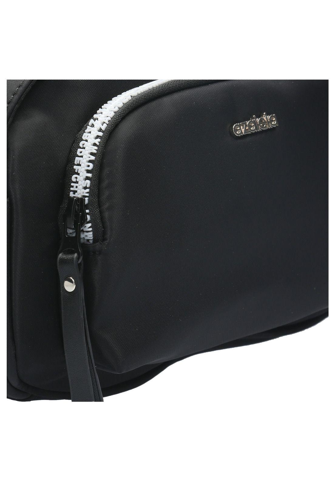 Cartera Mujer Letter Cross Negro-3