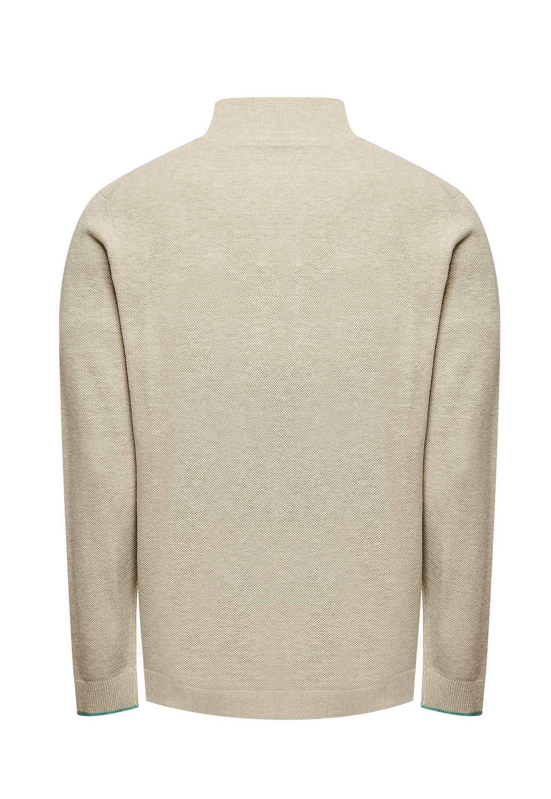 Sweater Algodón Org Hombre Bilbaofull Beige-1
