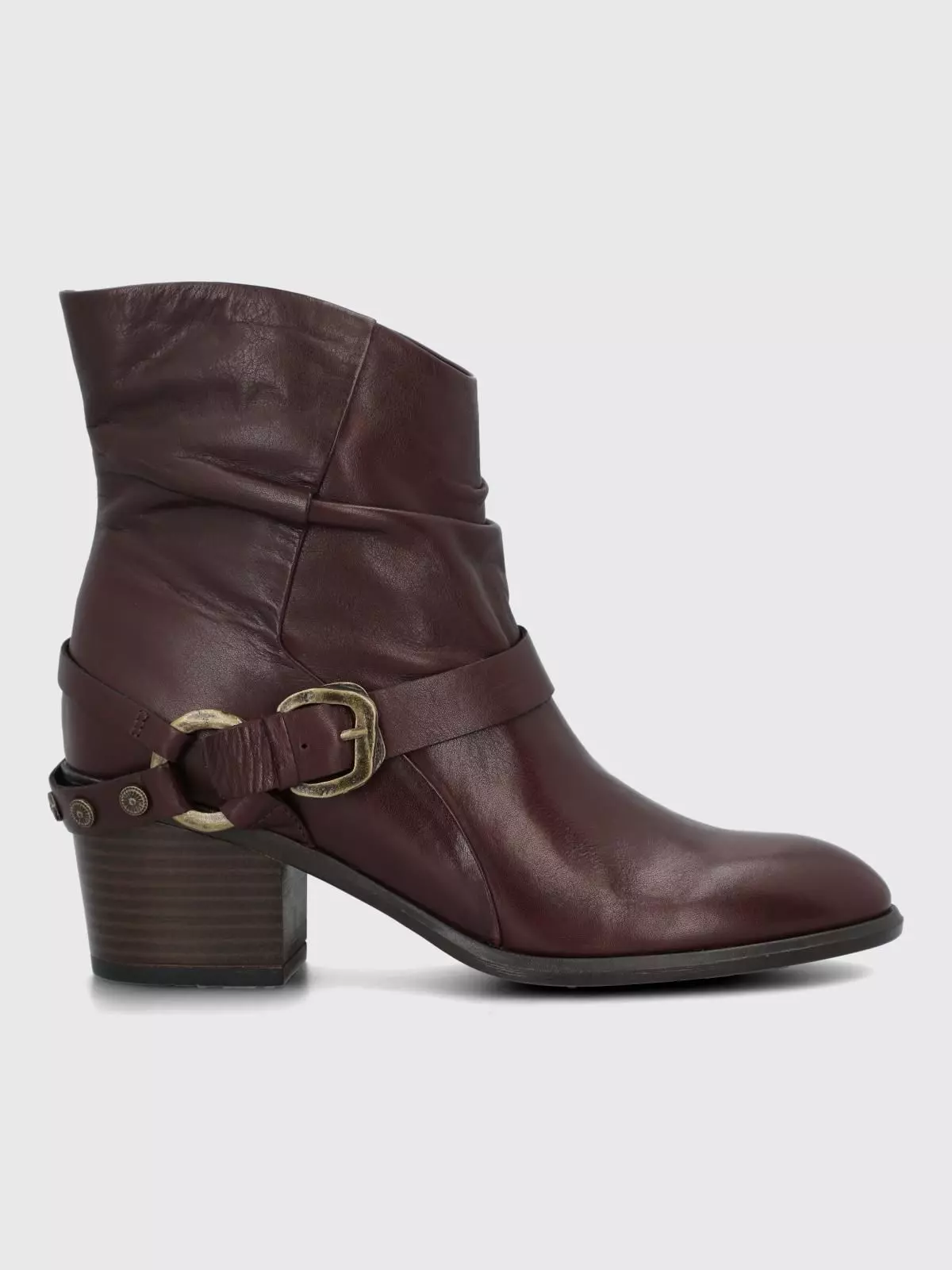 Botin Cuero Mujer Marita Burdeo-1