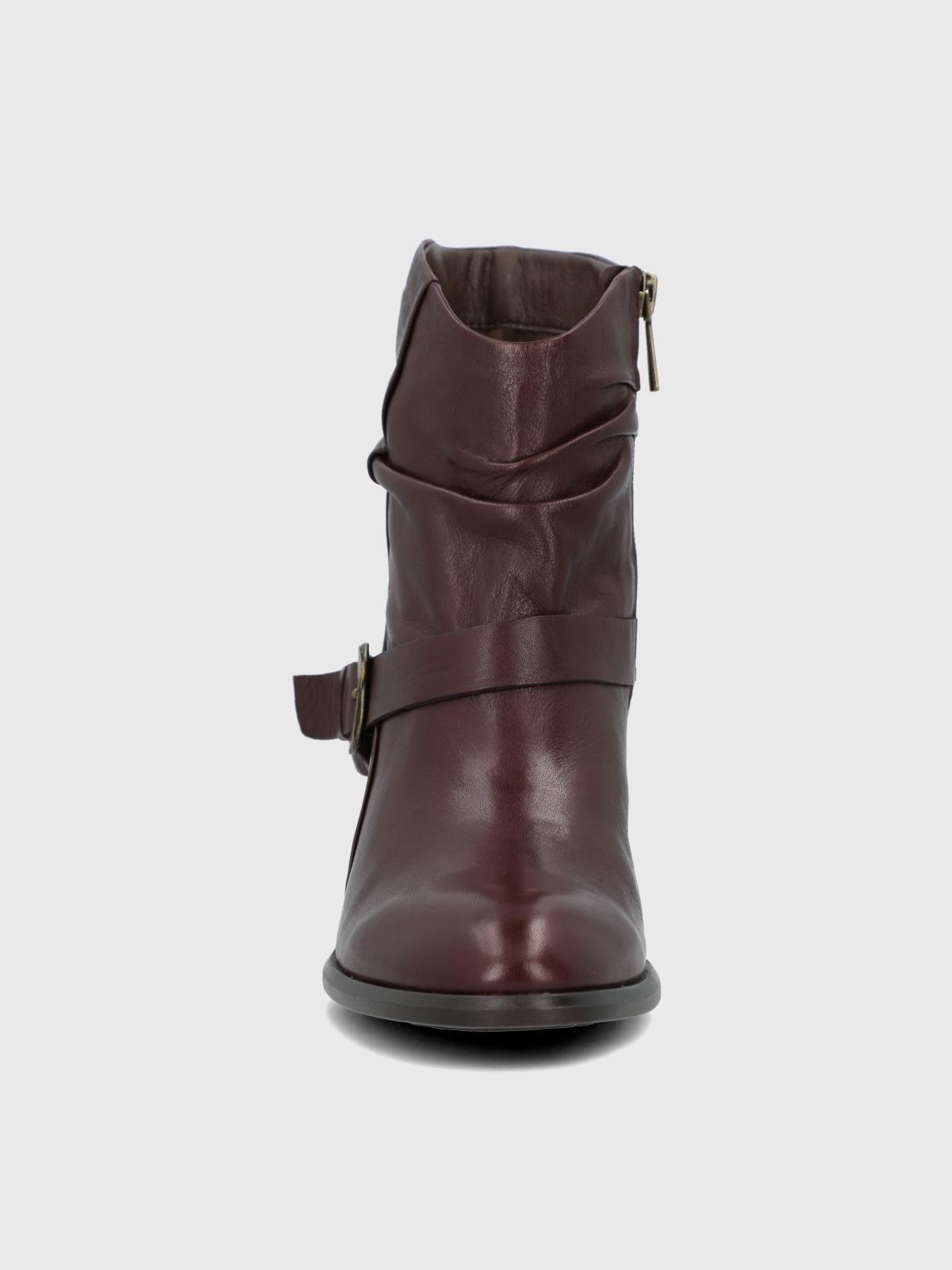 Botin Cuero Mujer Marita Burdeo-3