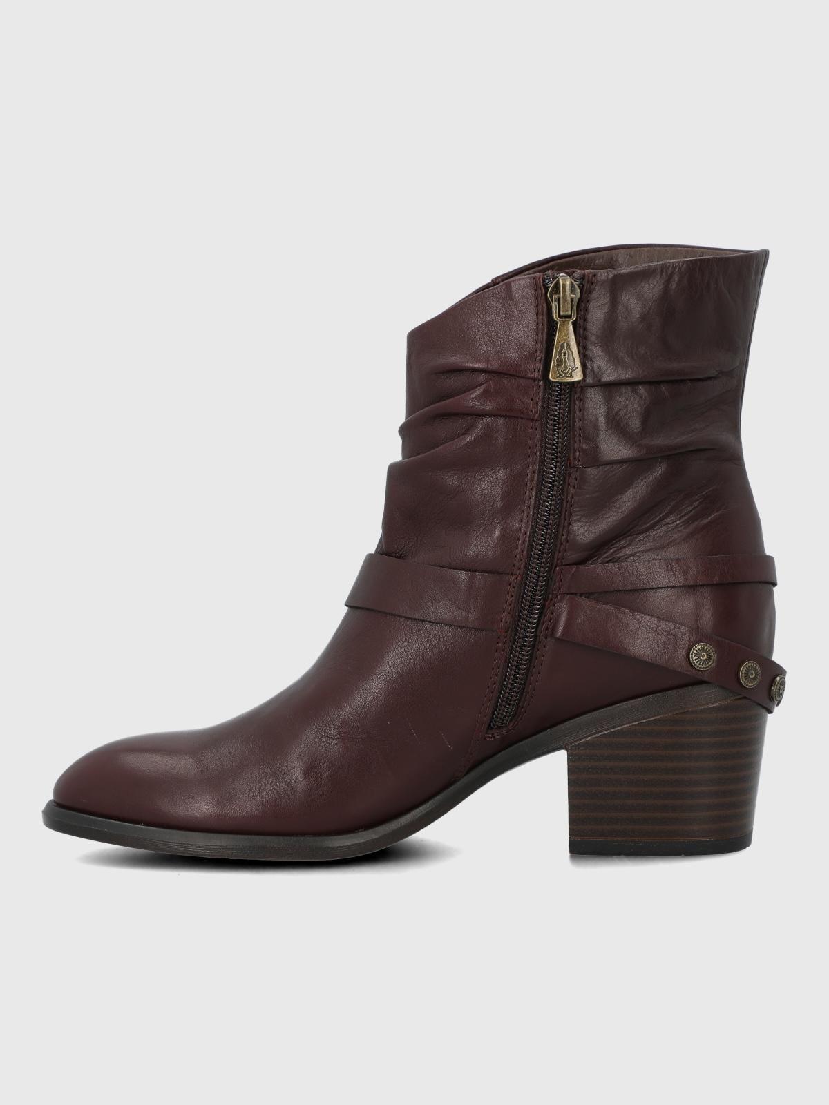 Botin Cuero Mujer Marita Burdeo-4