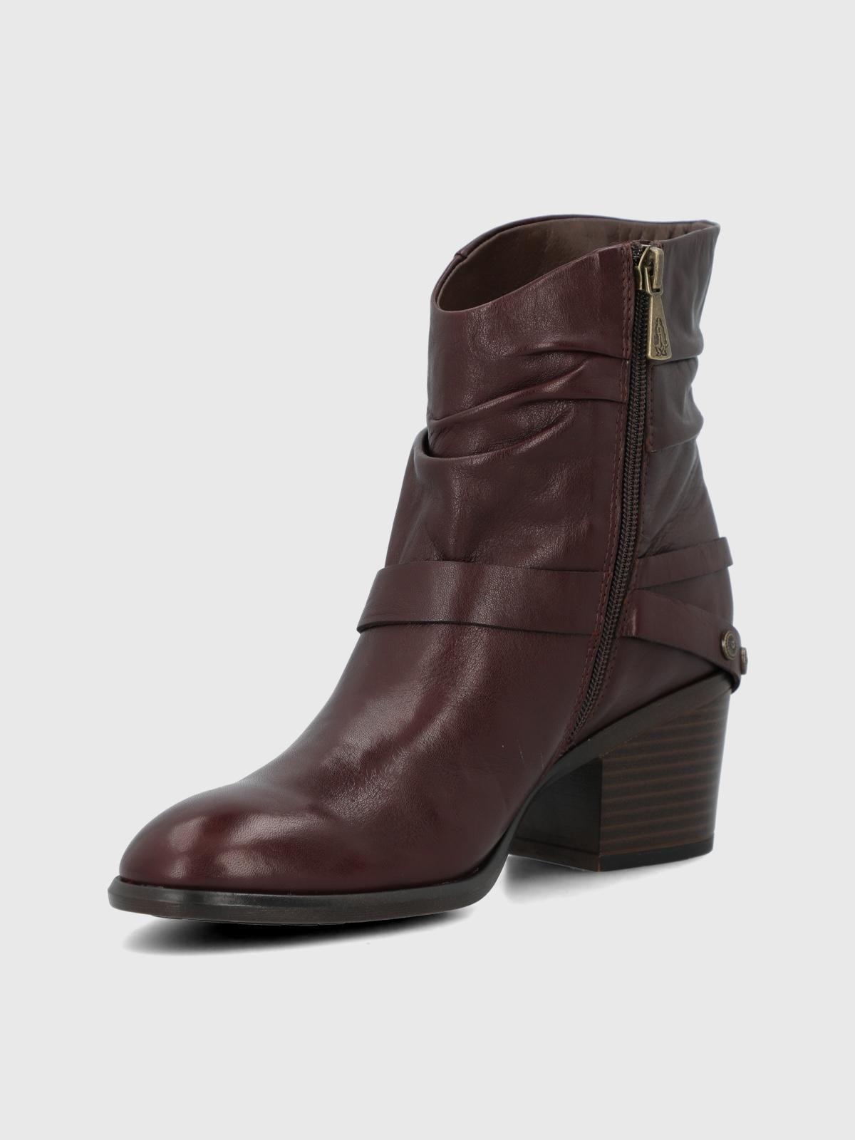 Botin Cuero Mujer Marita Burdeo-5