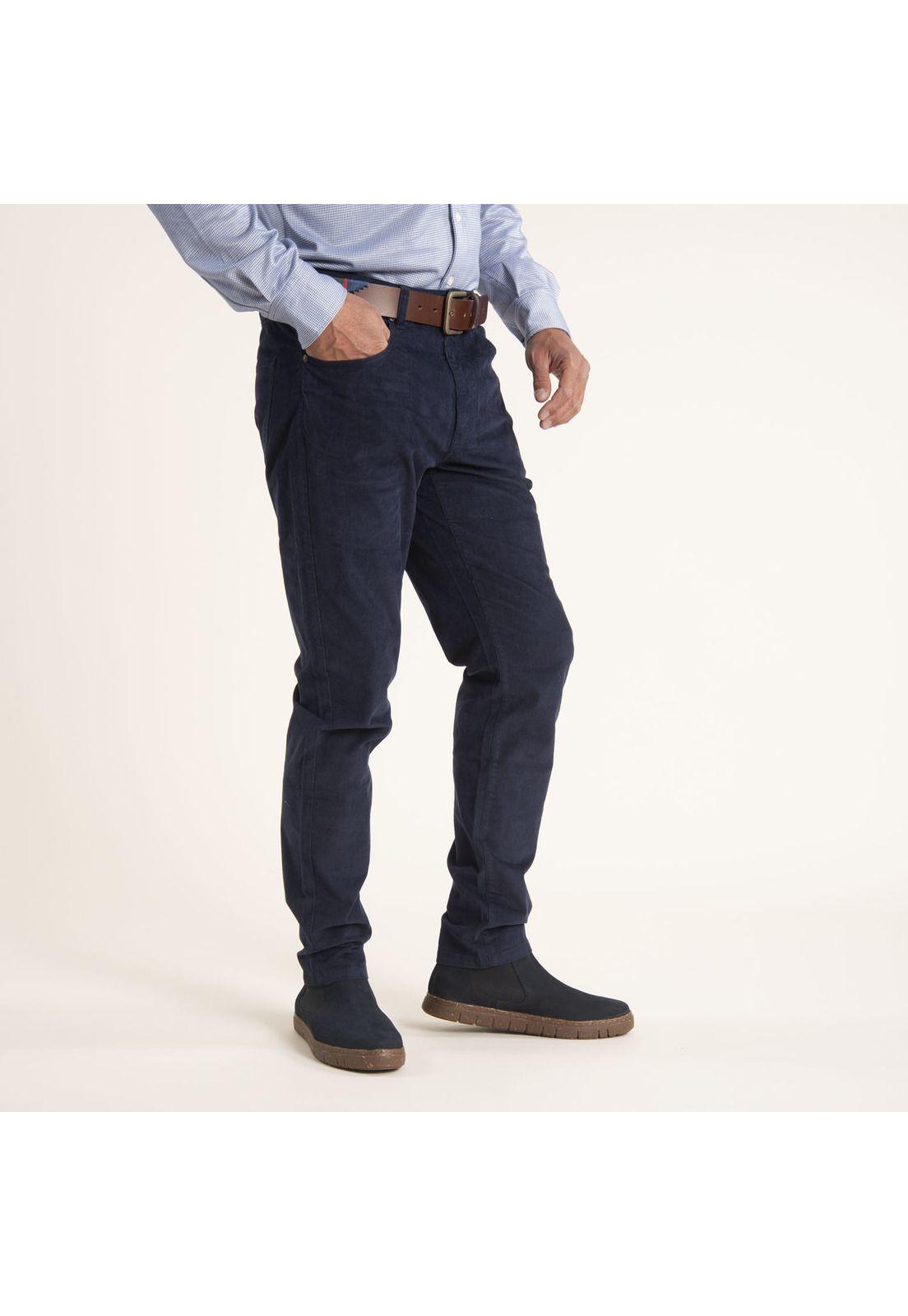 Pantalón Hombre Corduroy Azul Petróleo-1