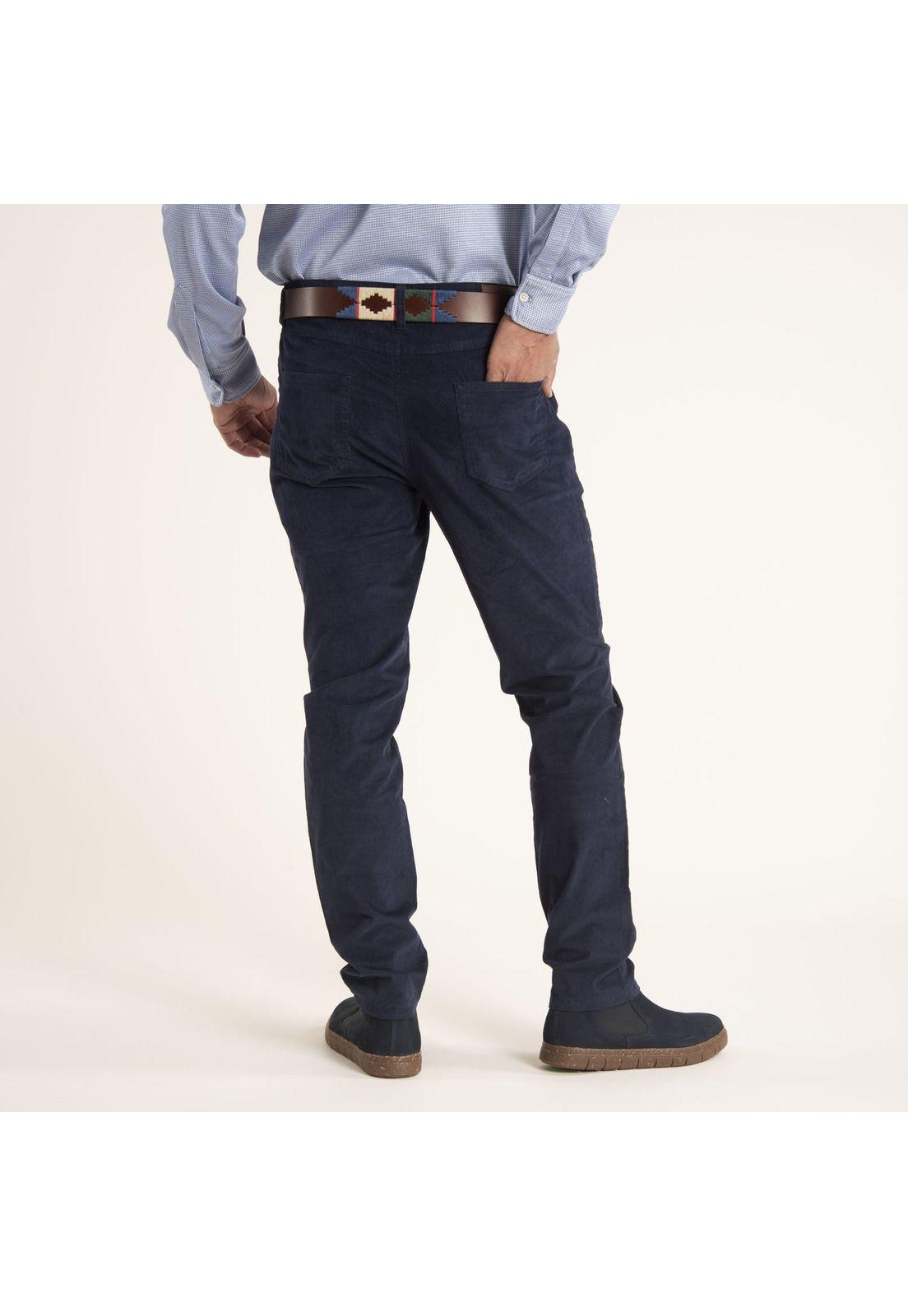 Pantalón Hombre Corduroy Azul Petróleo-2