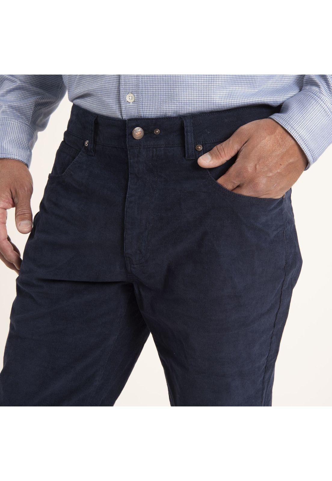 Pantalón Hombre Corduroy Azul Petróleo-4