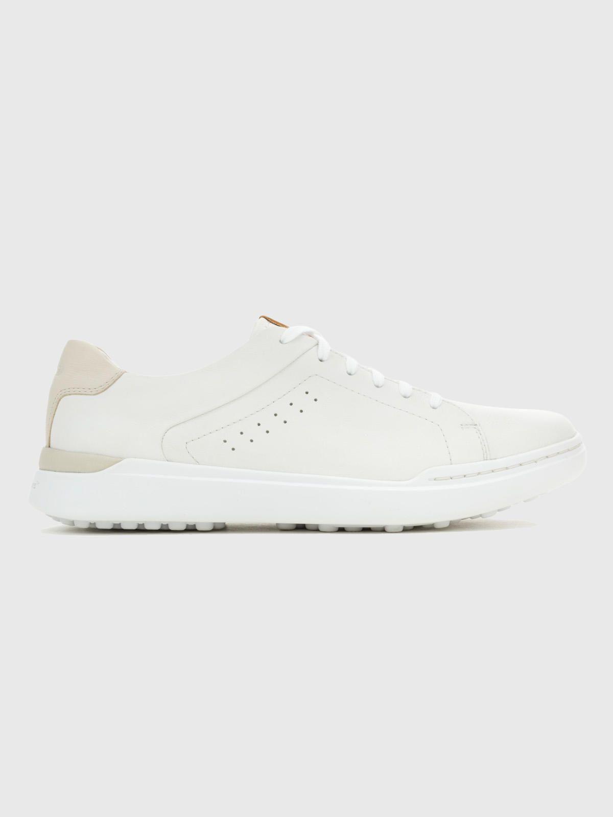 Zapatilla Cuero Hombre Wes Laceup Blanca-1