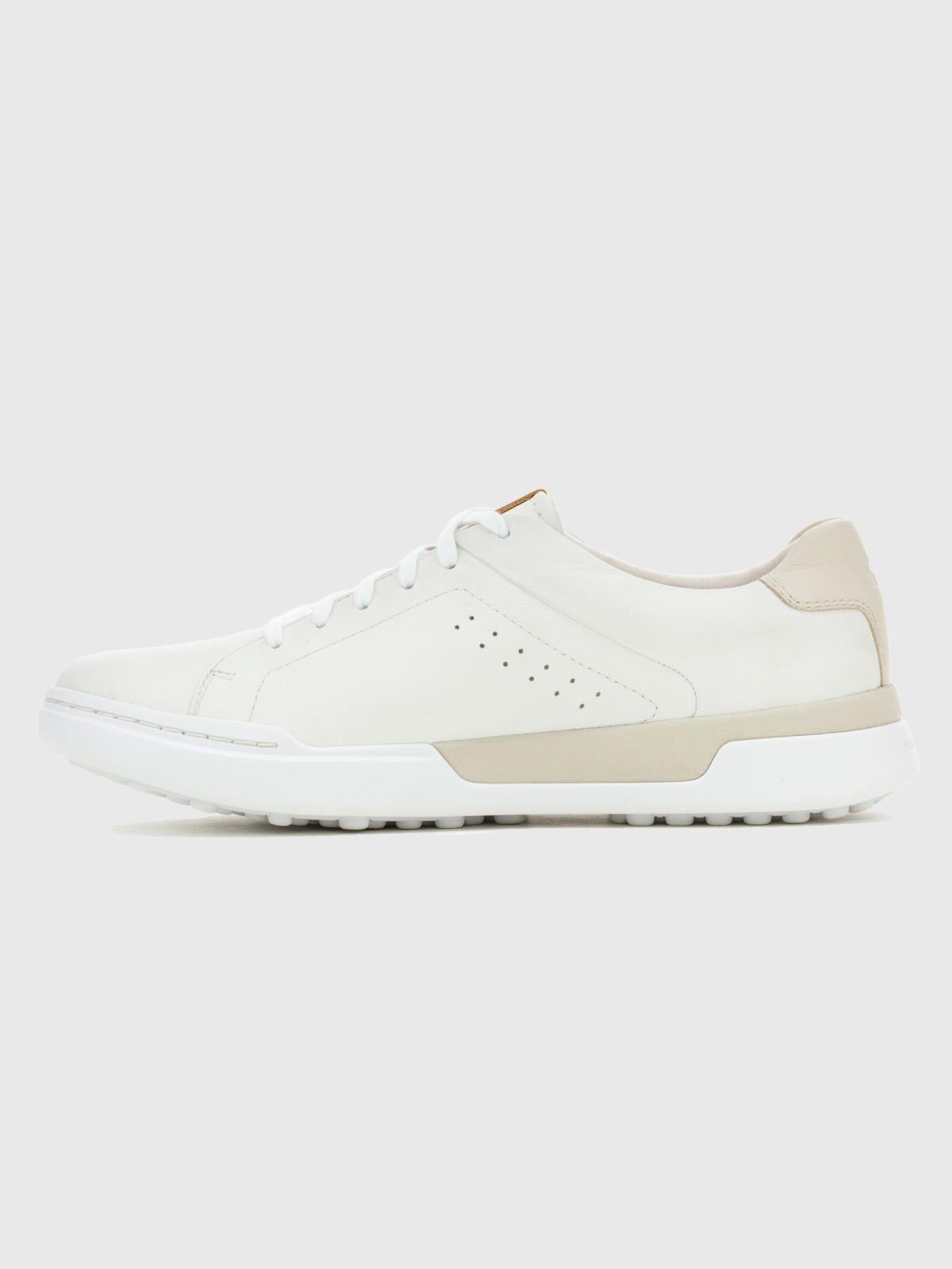 Zapatilla Cuero Hombre Wes Laceup Blanca-4