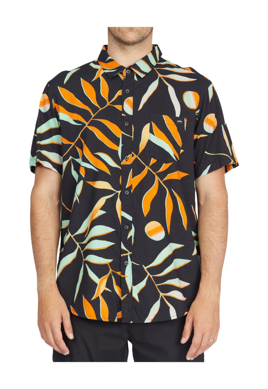 Camisa M/C Hombre Sundays Floral Negro-0