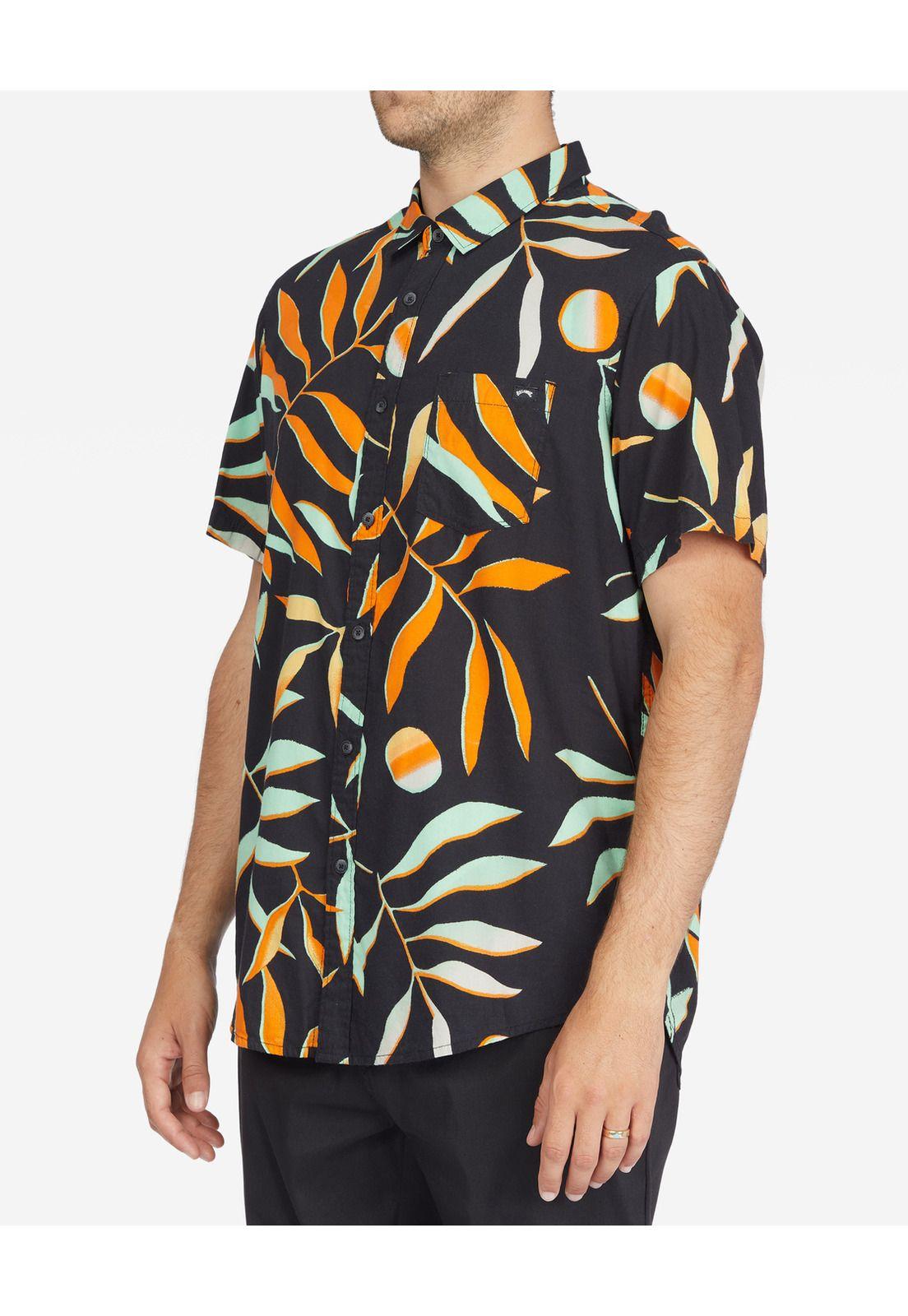 Camisa M/C Hombre Sundays Floral Negro-1