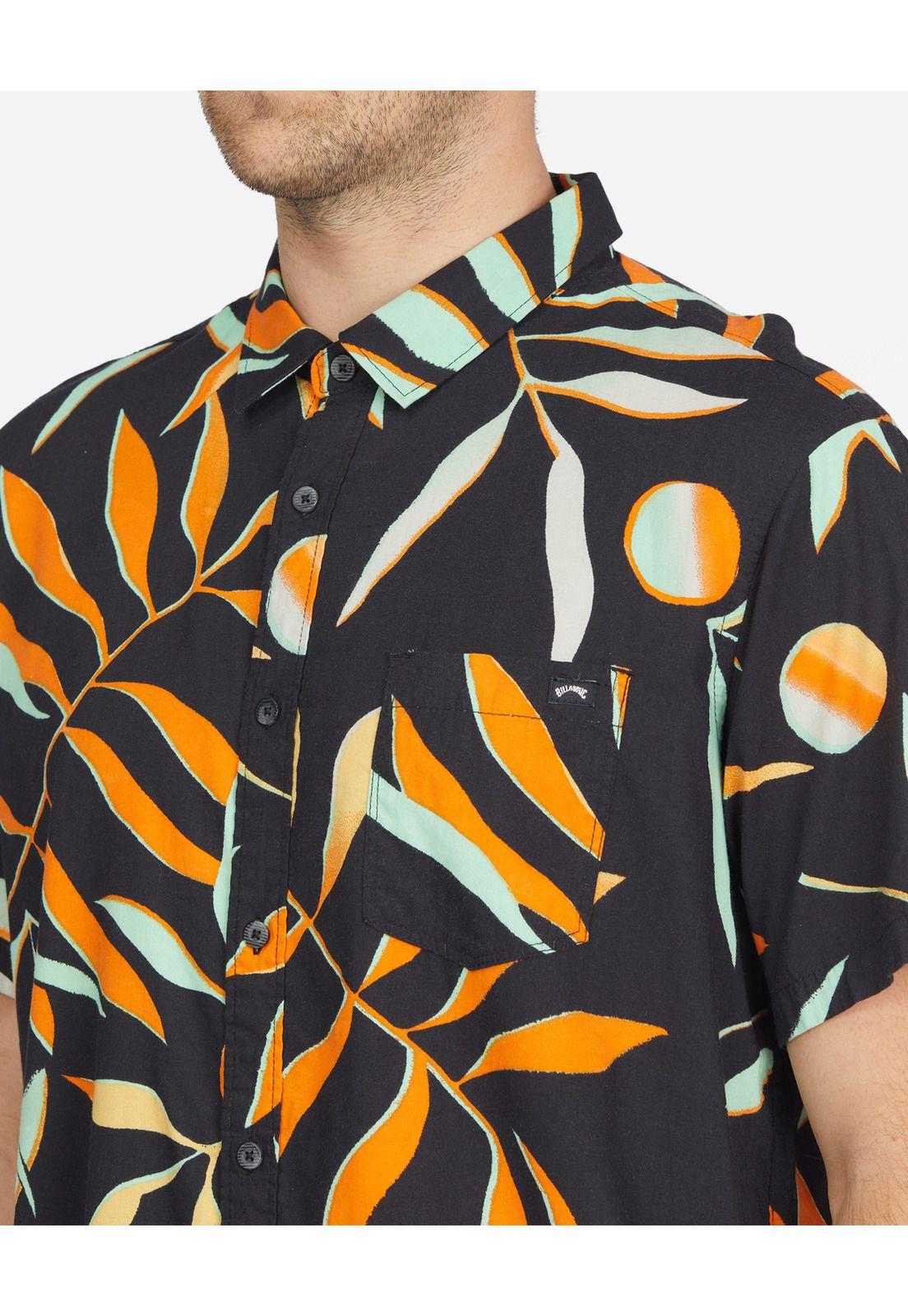 Camisa M/C Hombre Sundays Floral Negro-2