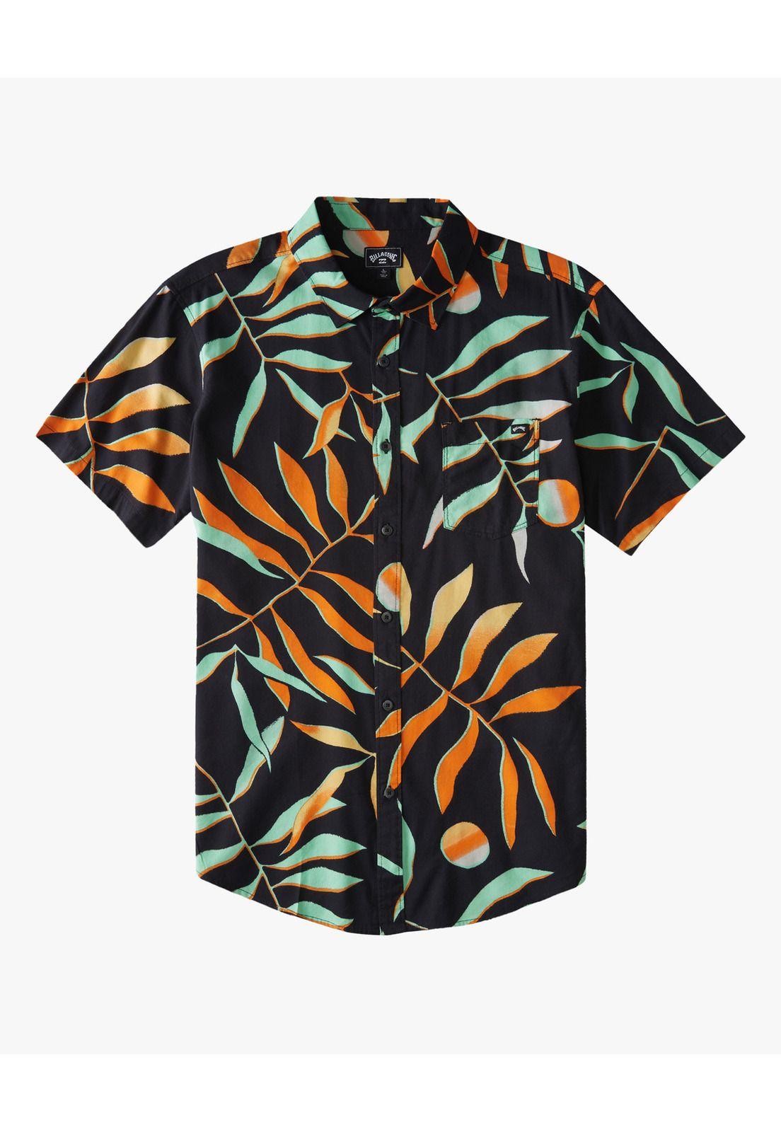 Camisa M/C Hombre Sundays Floral Negro-3