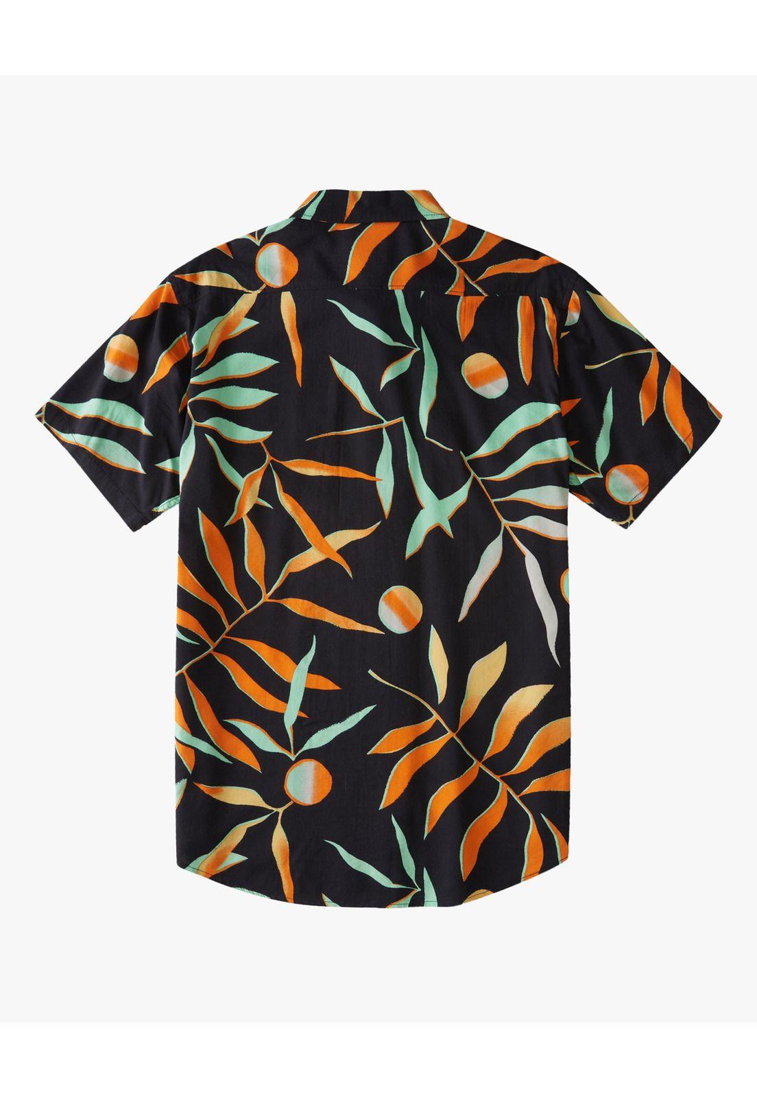 Camisa M/C Hombre Sundays Floral Negro-4