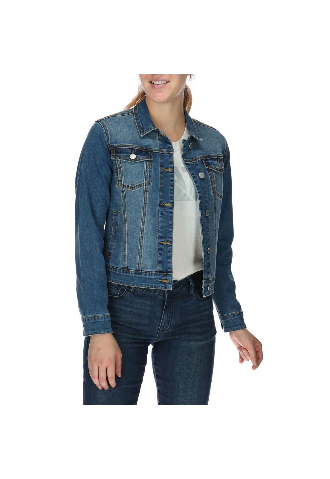 Chaqueta Mujer Foundation Denim Jacket Azul-0