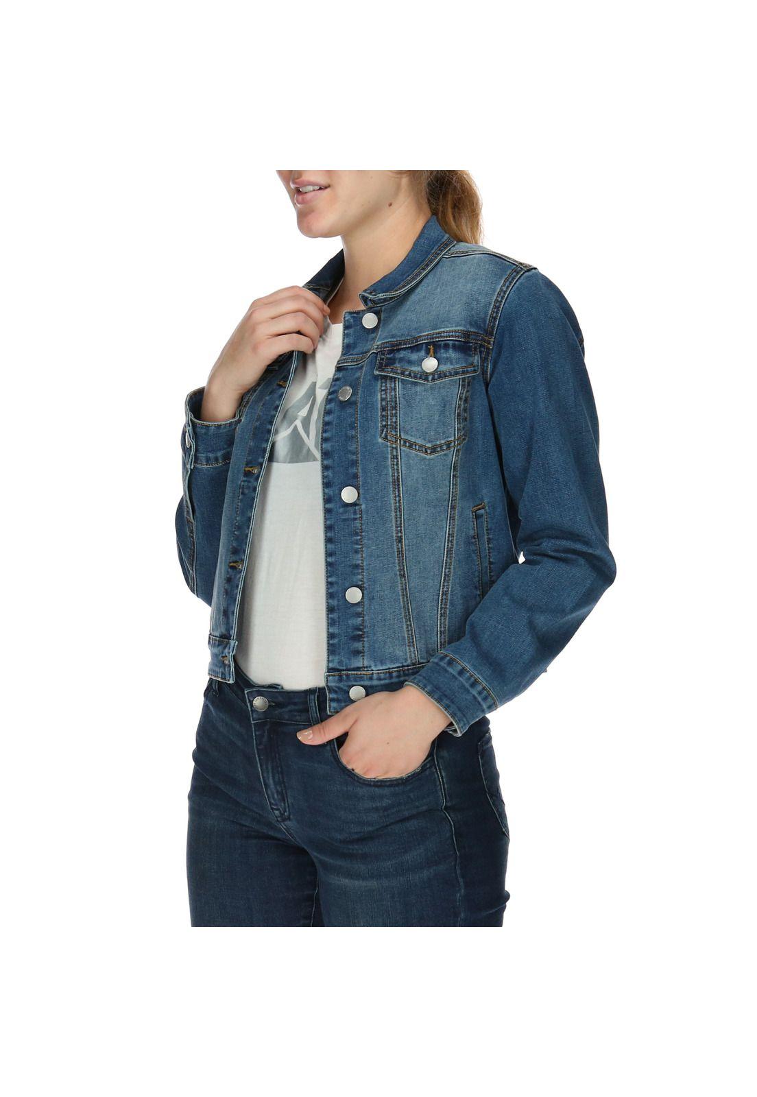Chaqueta Mujer Foundation Denim Jacket Azul-1