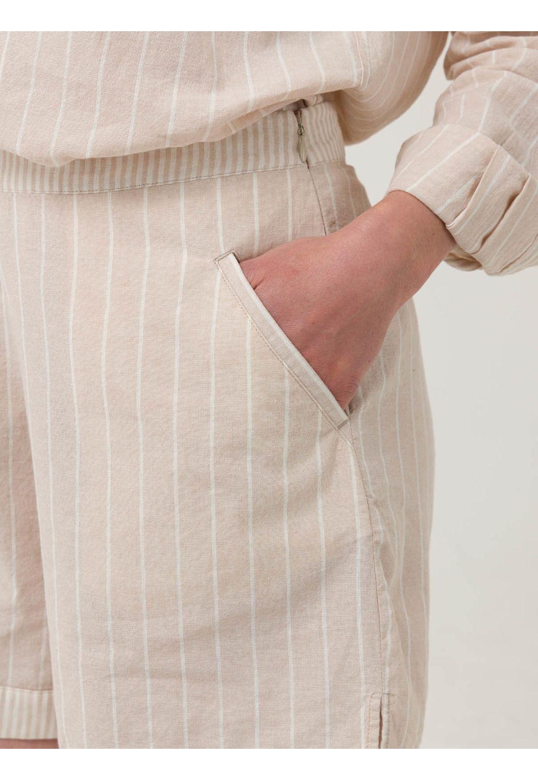 Short Lino Orgánico Mujer Huron Rosado -6