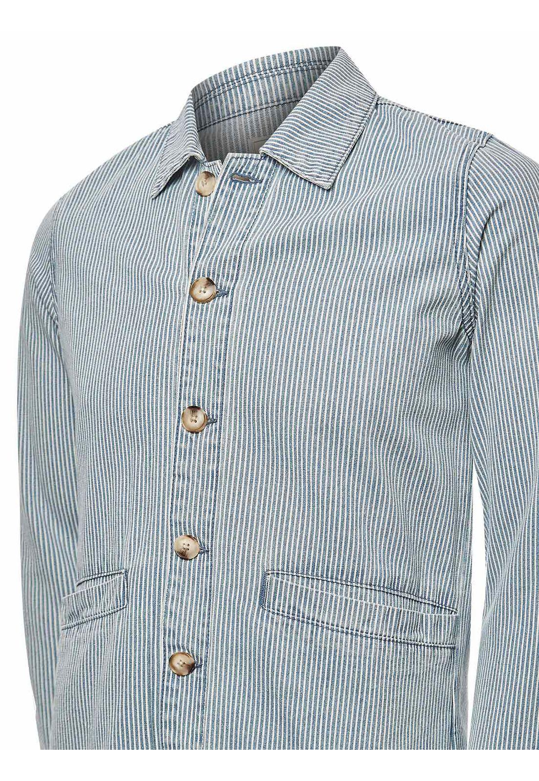 Chaqueta Algodón Mujer Zanzibar Azul -3