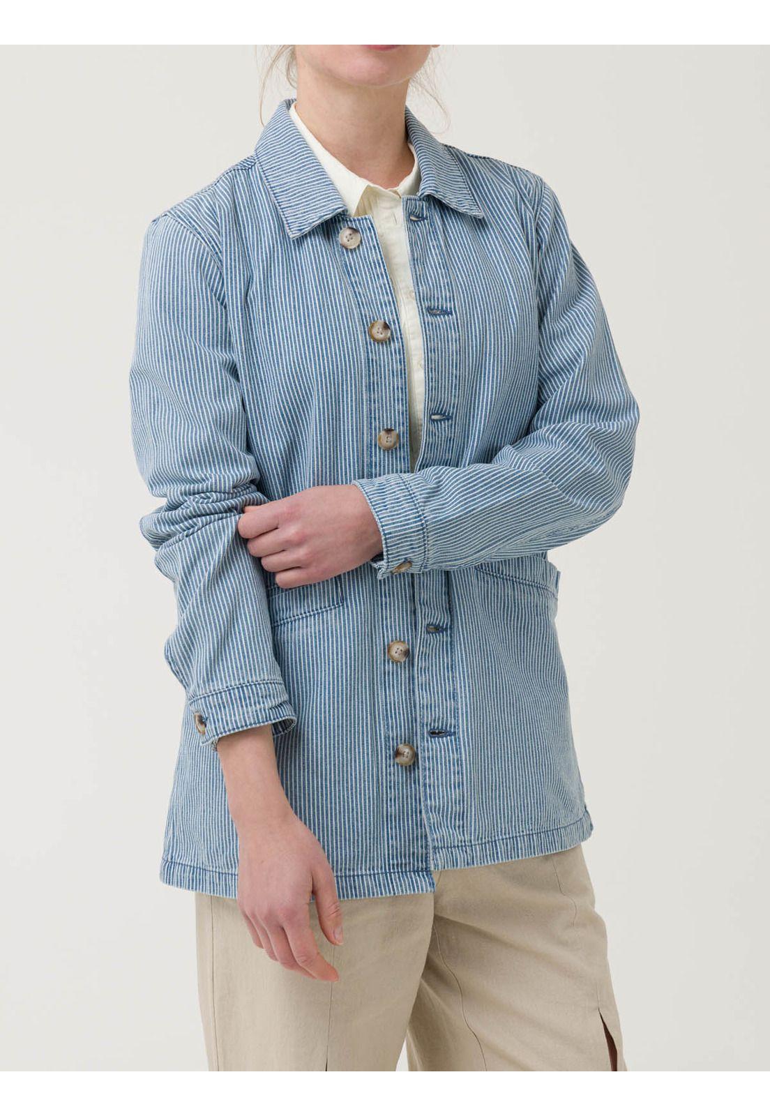 Chaqueta Algodón Mujer Zanzibar Azul -4