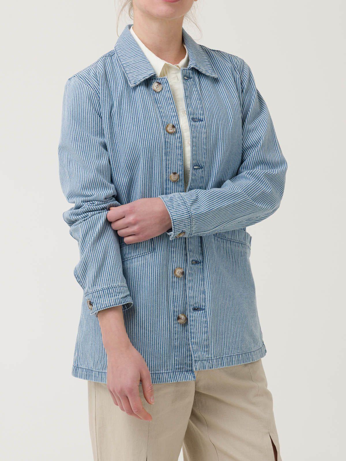 Chaqueta Algodón Mujer Zanzibar Azul -4