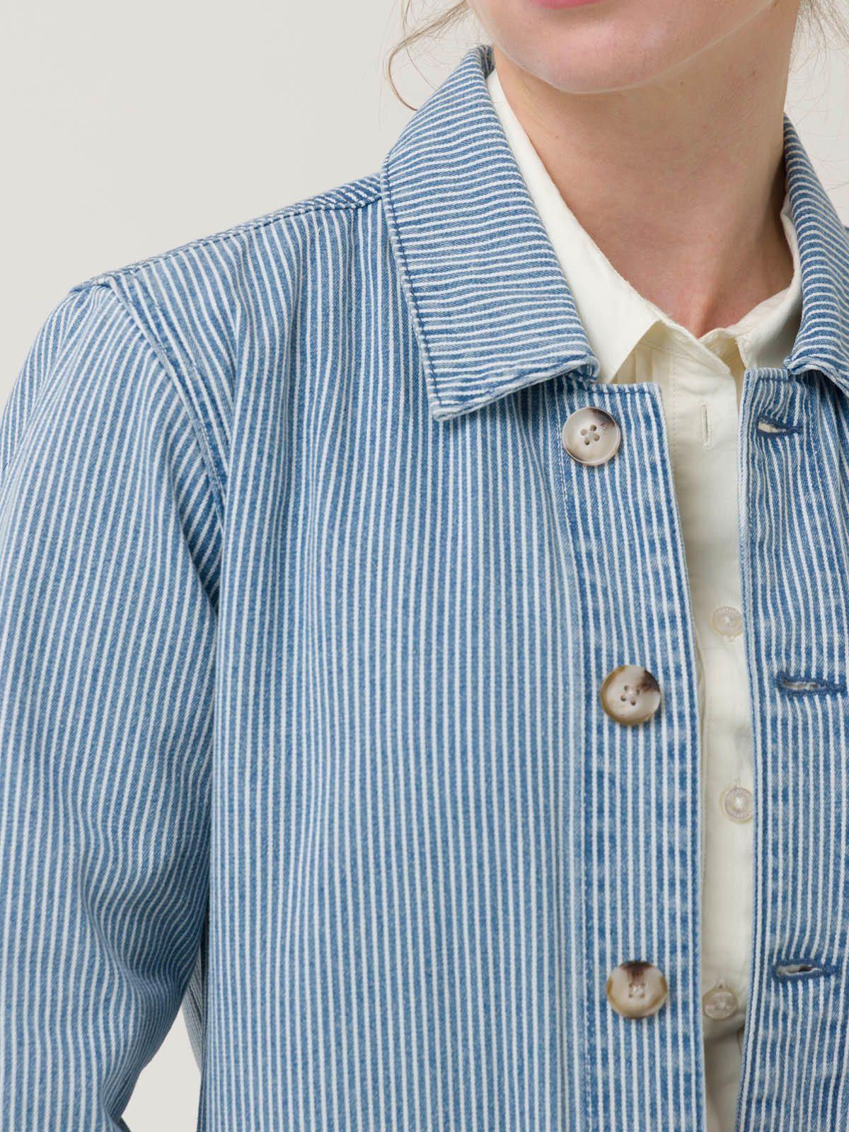 Chaqueta Algodón Mujer Zanzibar Azul -7