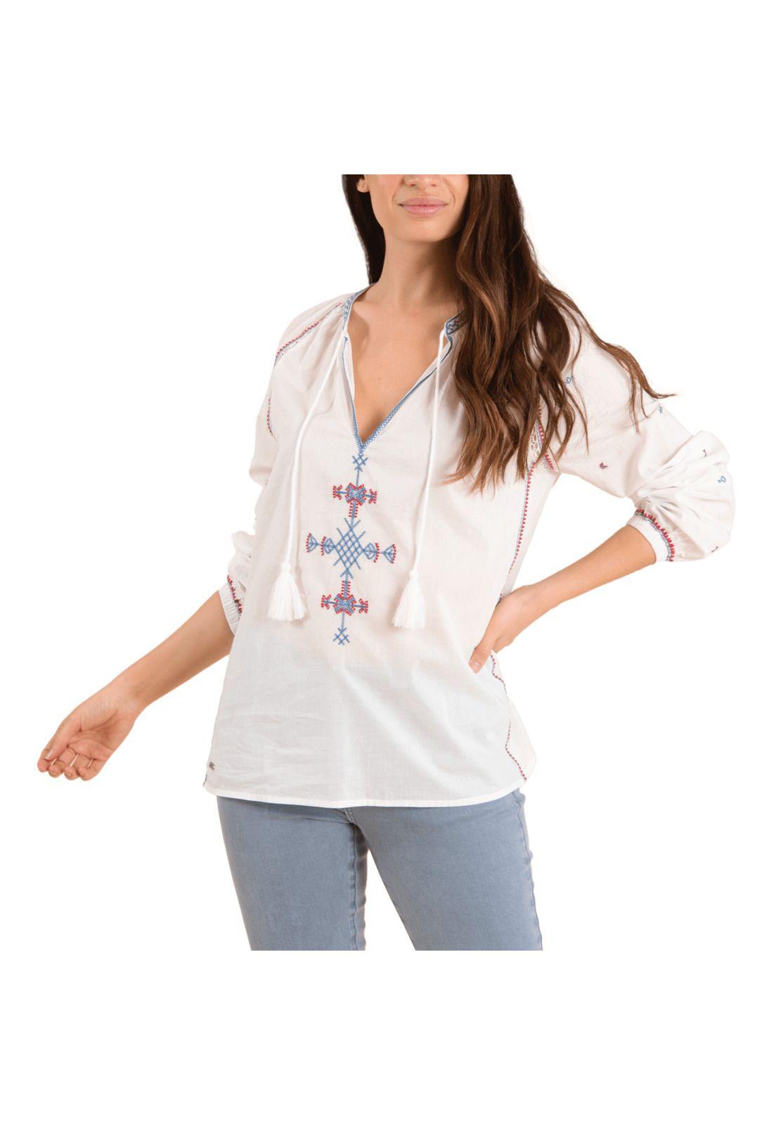 Blusa Algodón Orgánico Mujer Rachel Crema-0