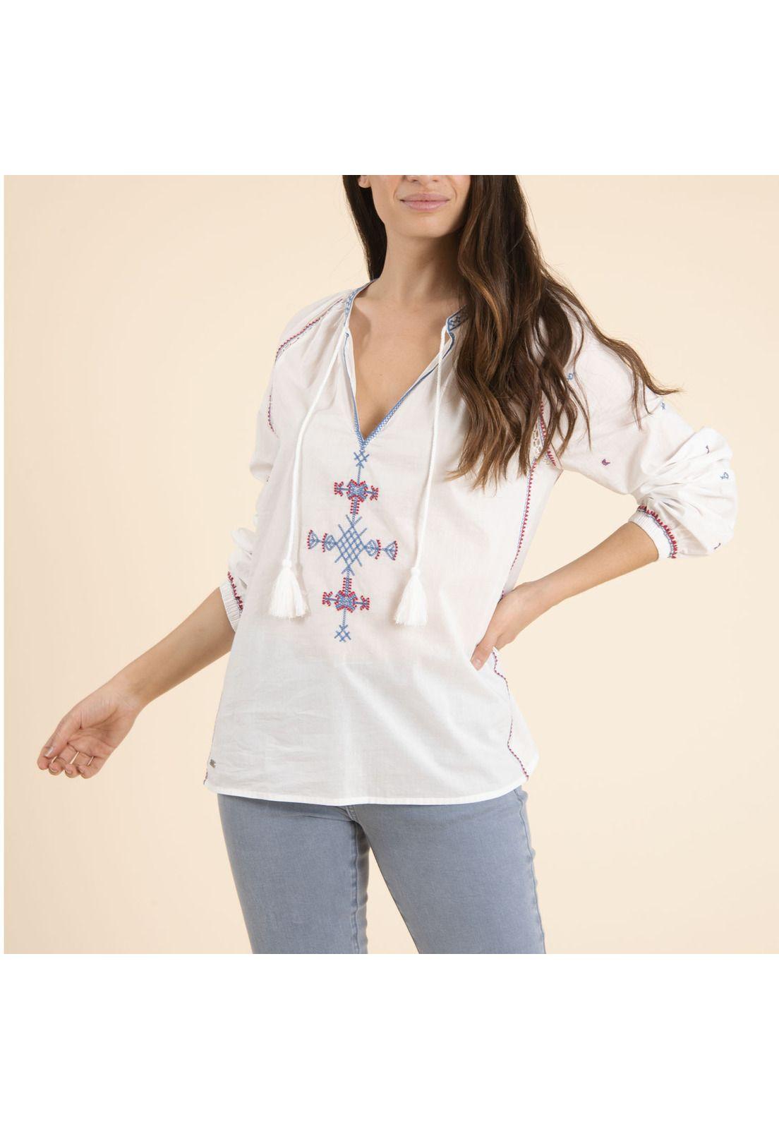 Blusa Algodón Orgánico Mujer Rachel Crema-1