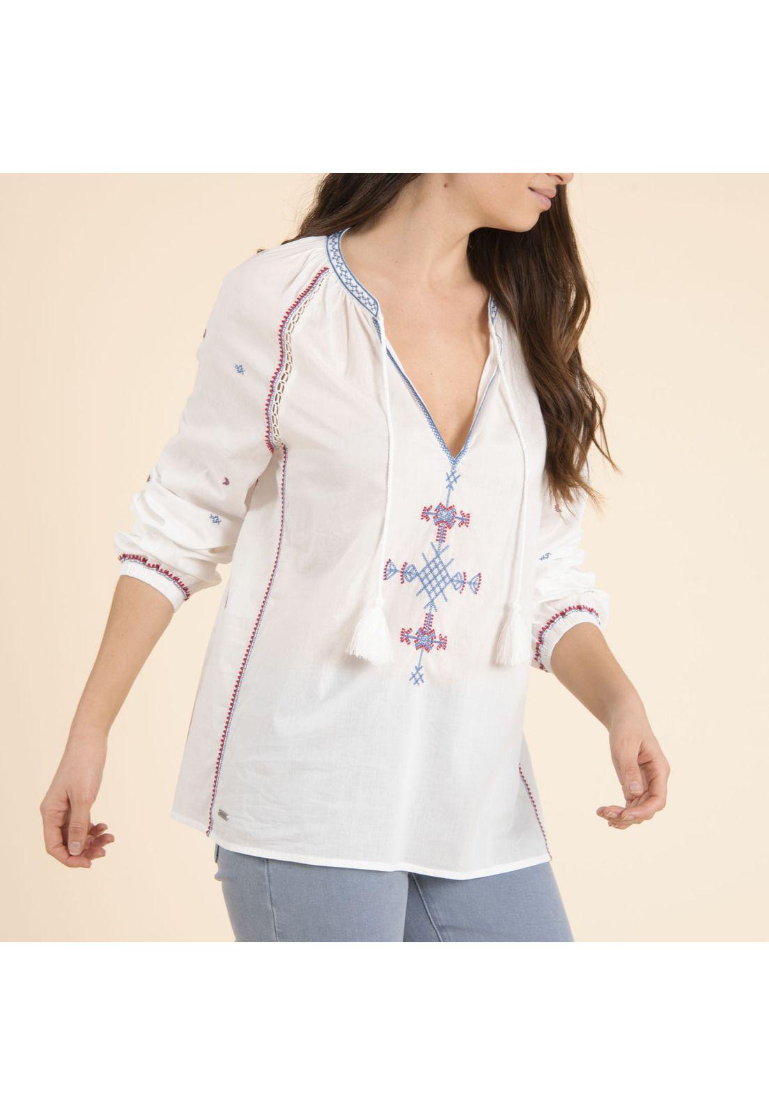Blusa Algodón Orgánico Mujer Rachel Crema-2