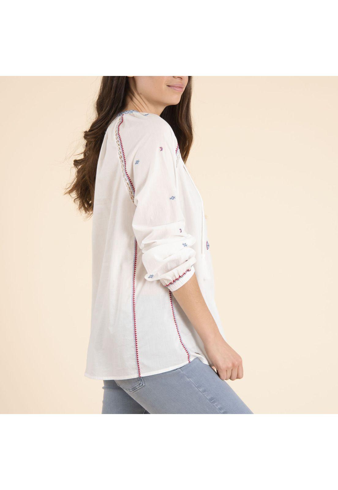 Blusa Algodón Orgánico Mujer Rachel Crema-3
