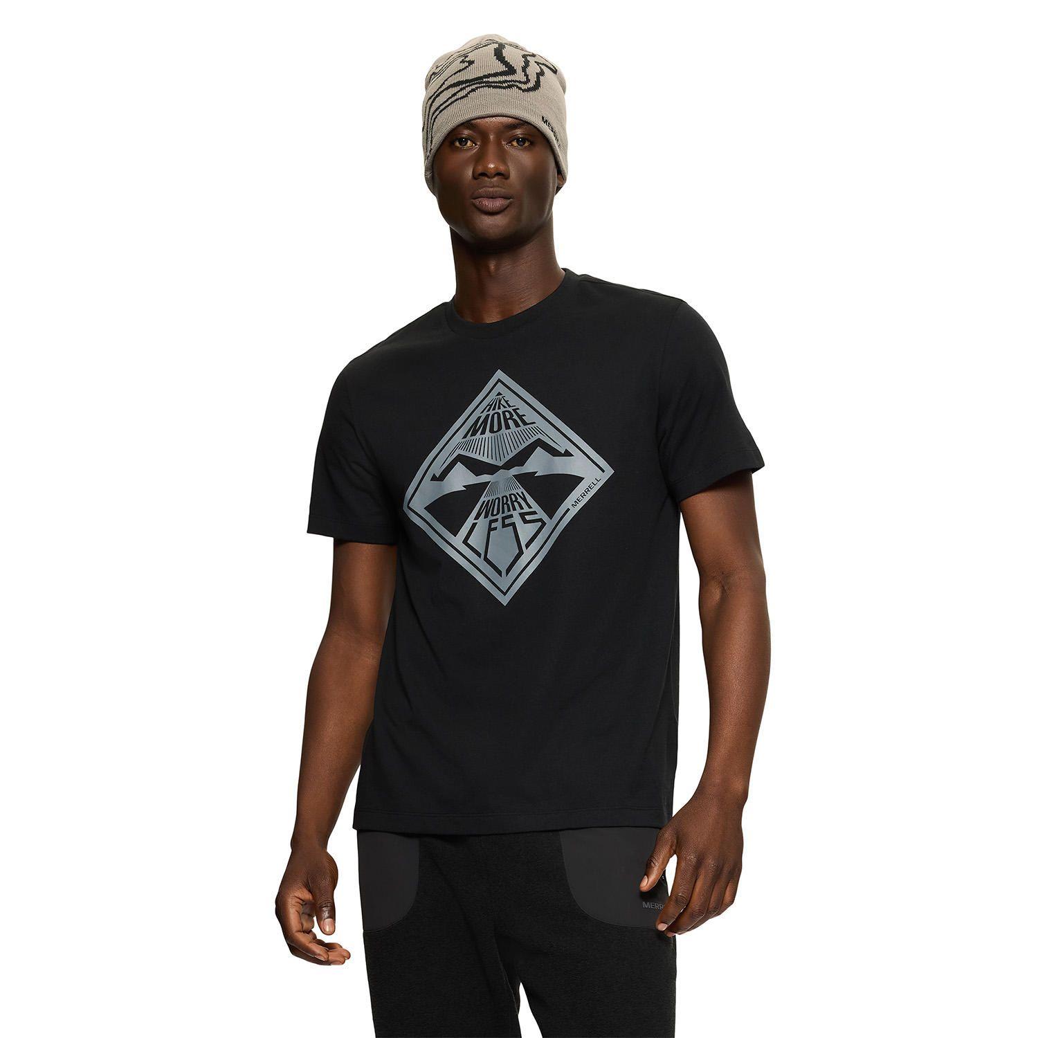 Polera Manga Corta Hombre Worry Less Negro-0