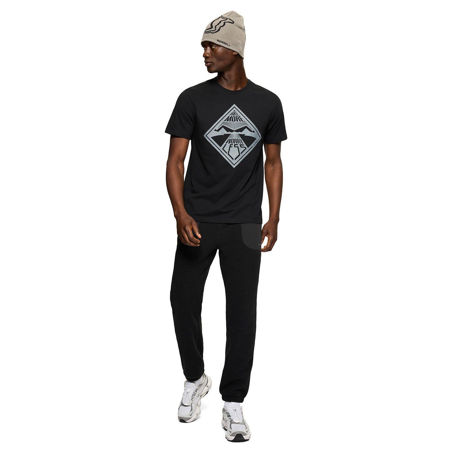 Polera Manga Corta Hombre Worry Less Negro-4