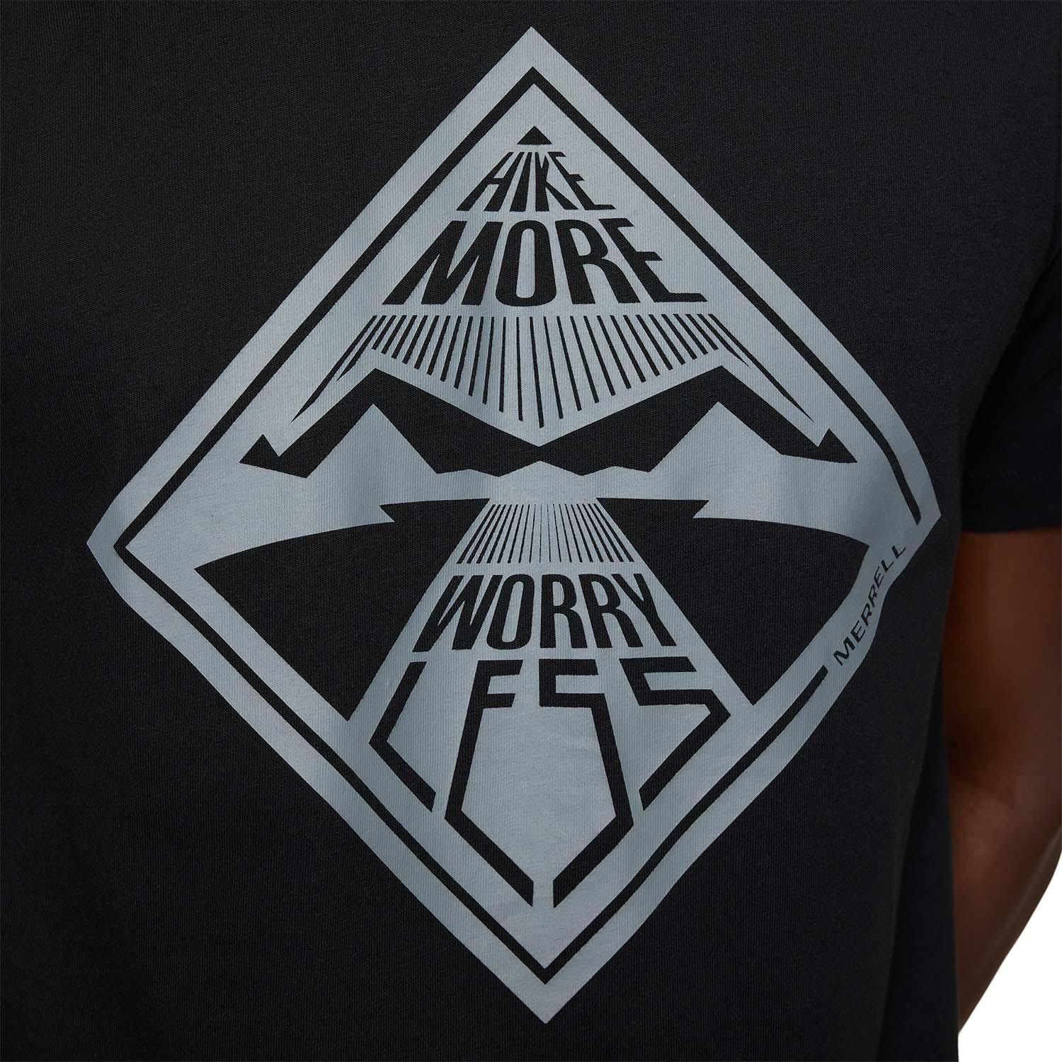 Polera Manga Corta Hombre Worry Less Negro-5