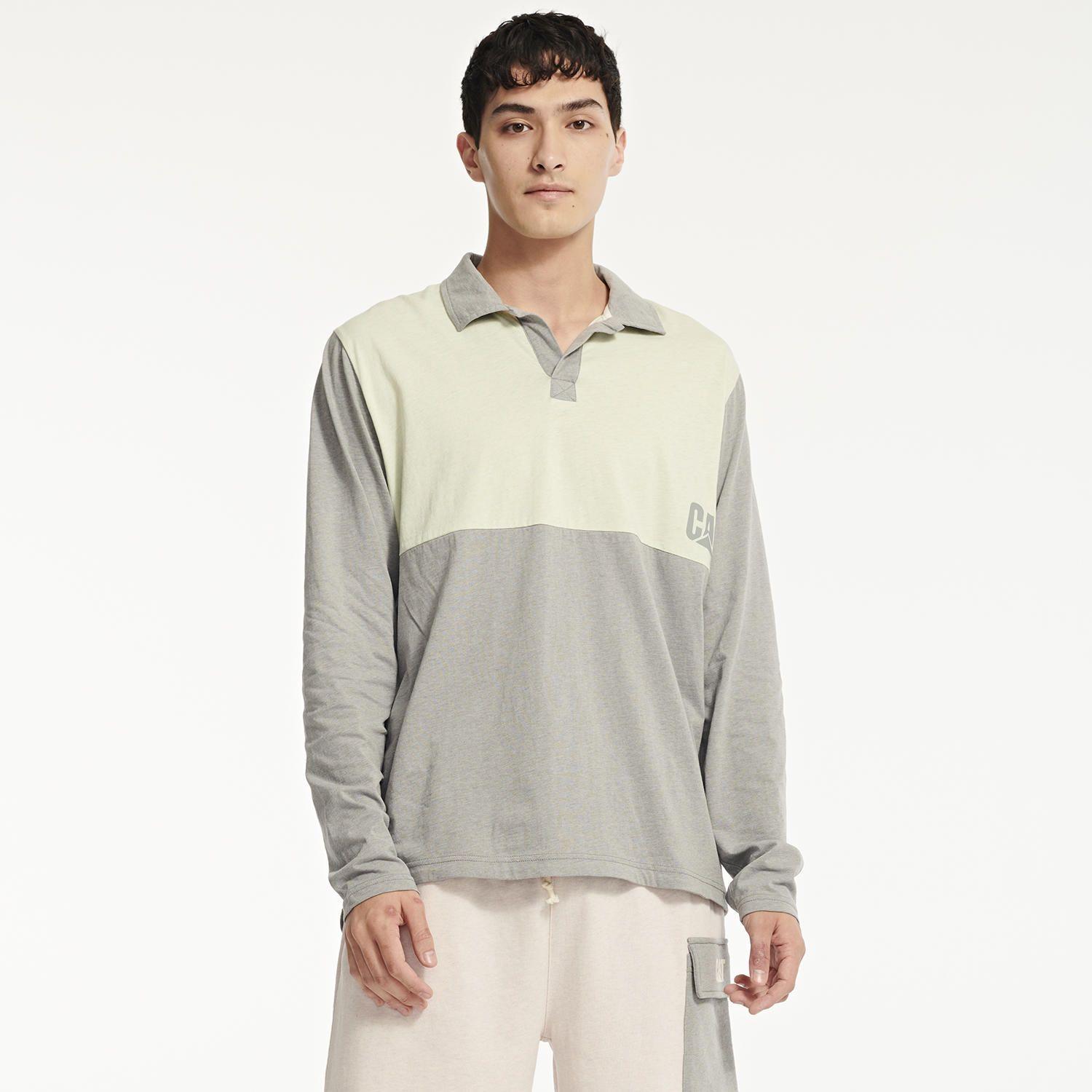 Polera Polo Hombre Natural Dye L/S Polo Gris-0