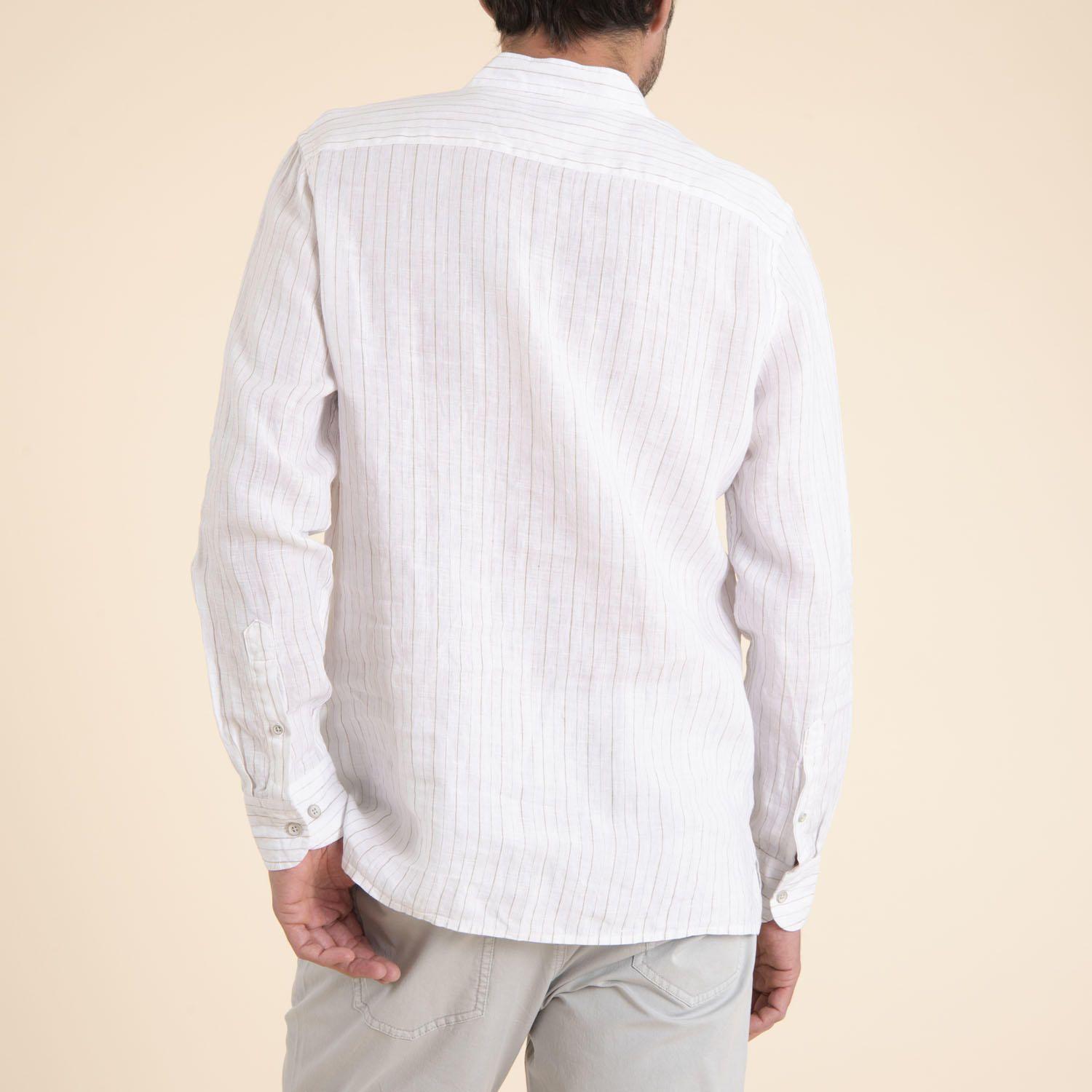 Camisa Algodón Orgánico Hombre Maohalf Camel-3