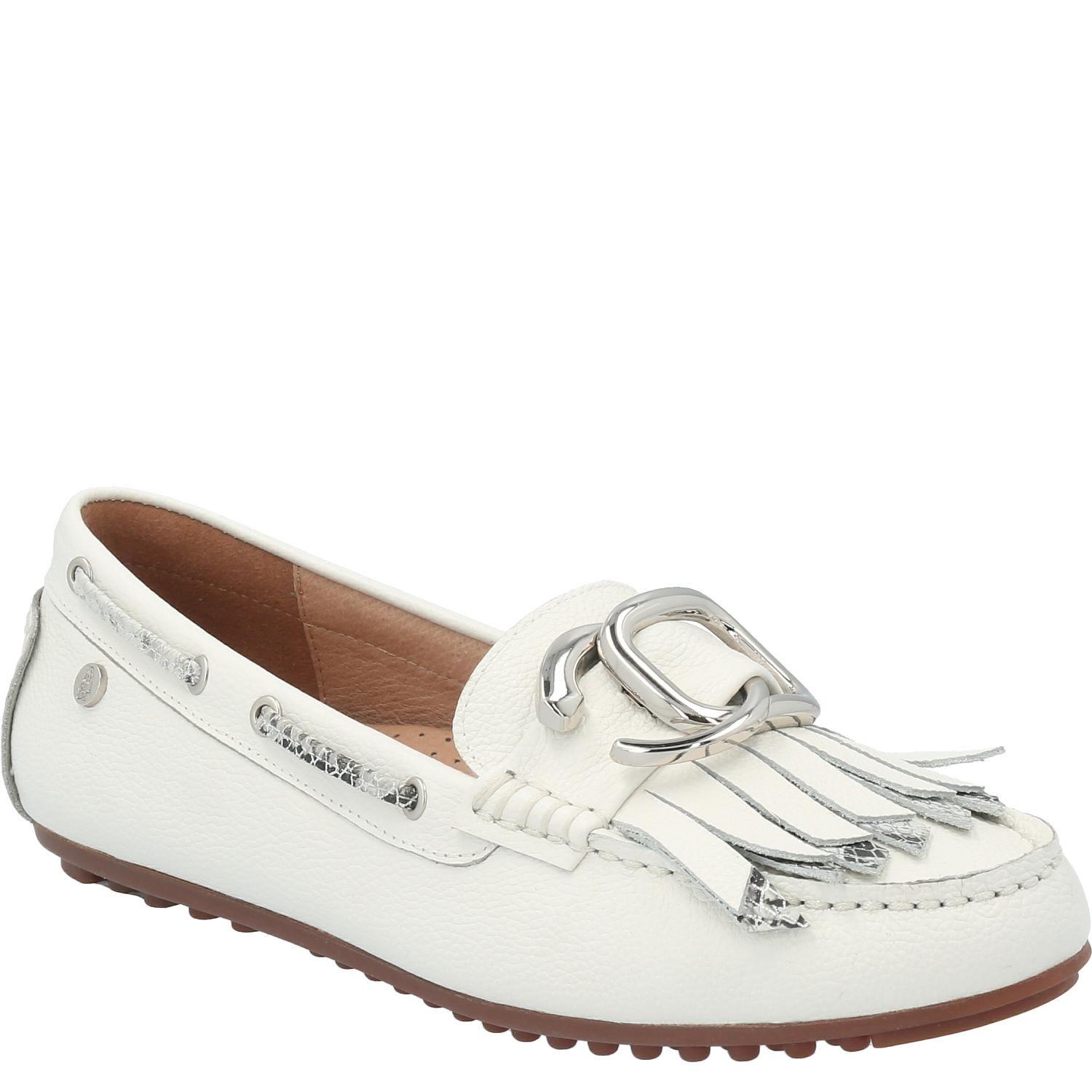 Mocasin Cuero Mujer Elowen Blanco-0