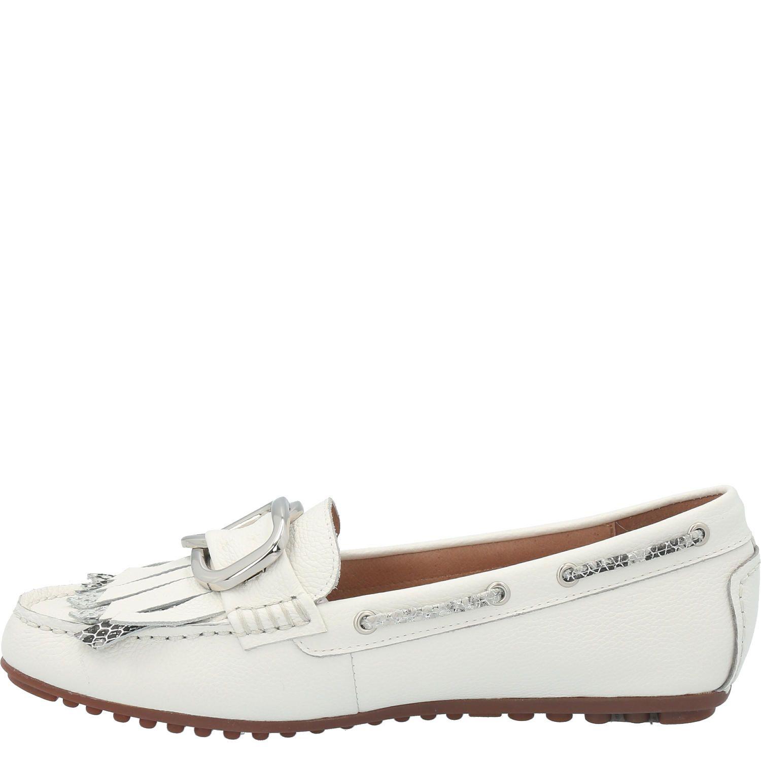 Mocasin Cuero Mujer Elowen Blanco-4