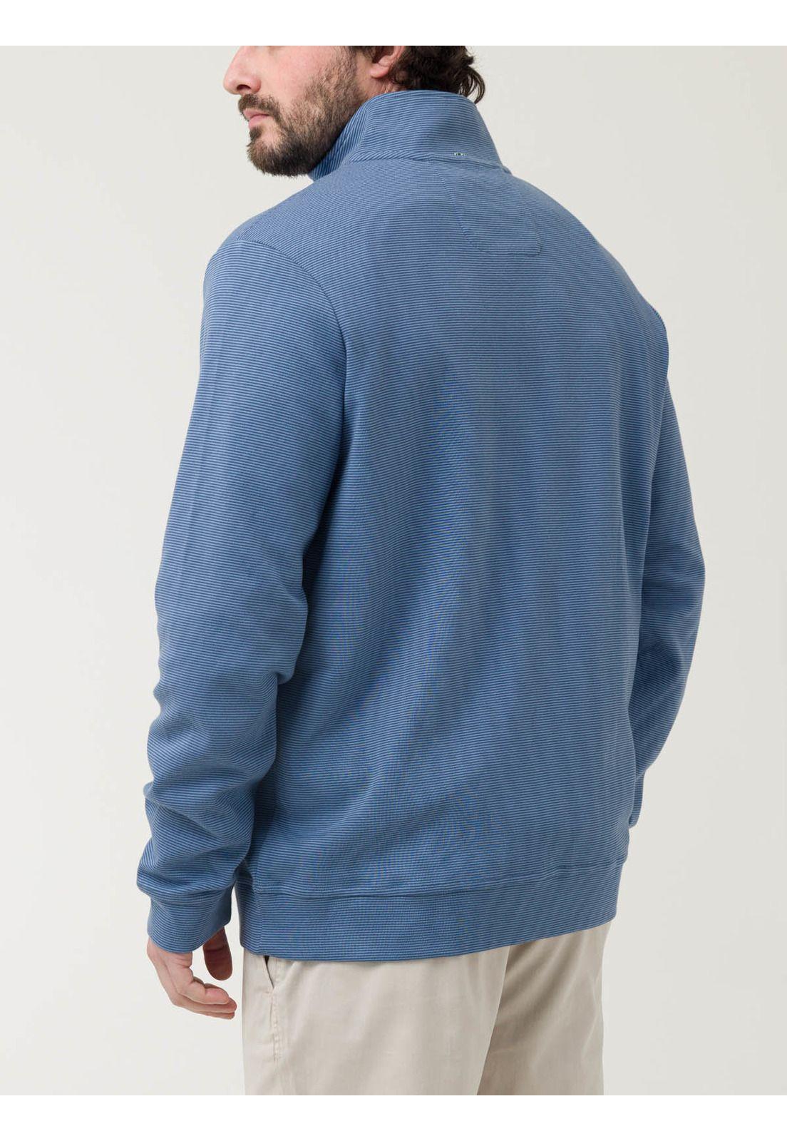 Polerón Algodón Pima Hombre Rimistripe Azul-5