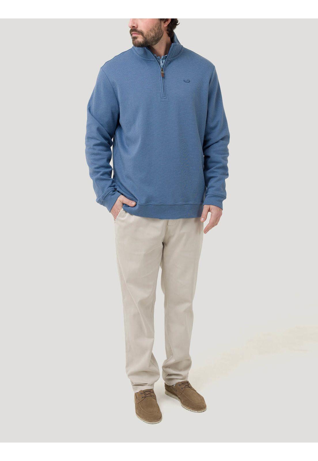 Polerón Algodón Pima Hombre Rimistripe Azul-7