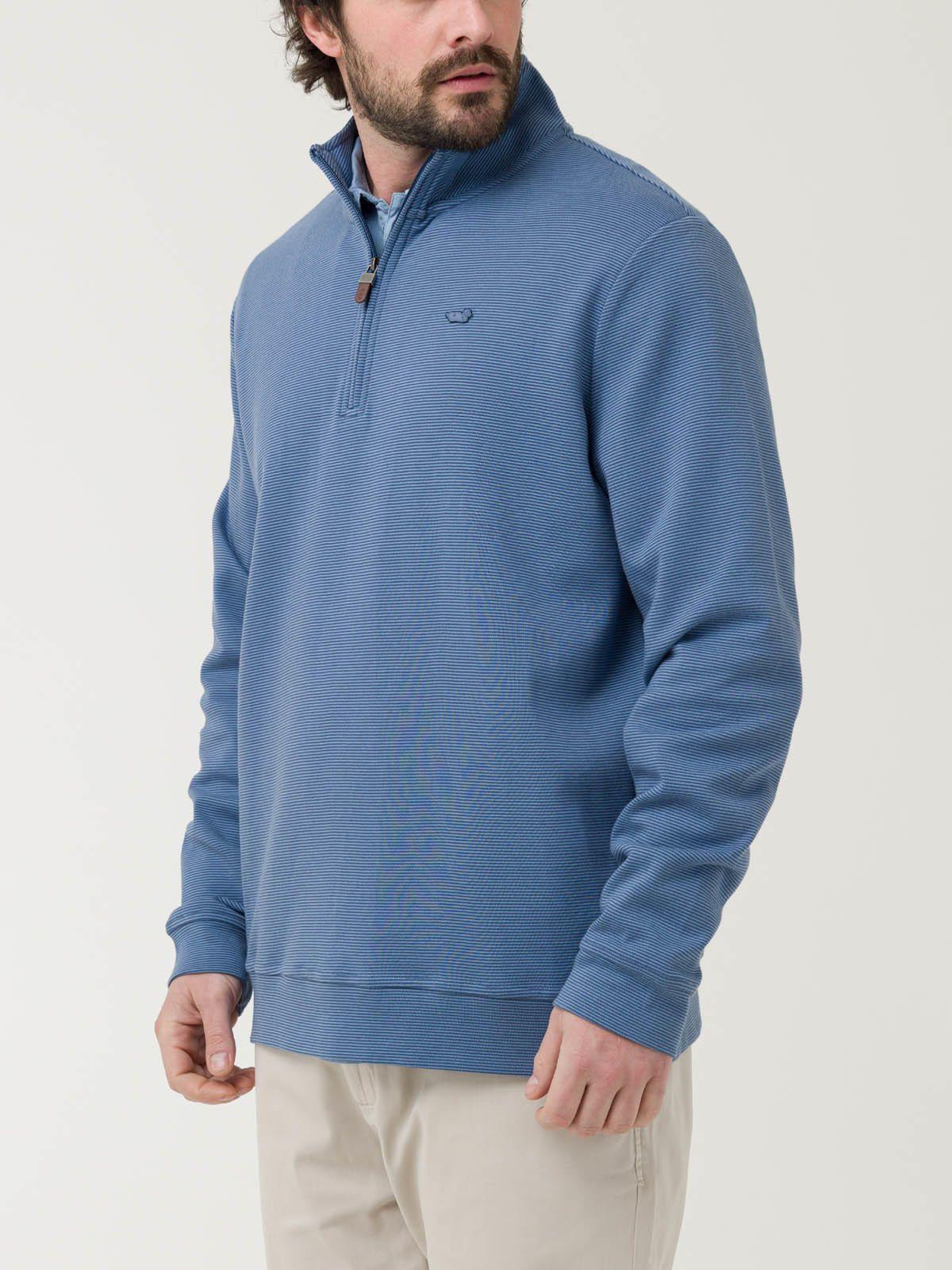 Polerón Algodón Pima Hombre Rimistripe Azul-4