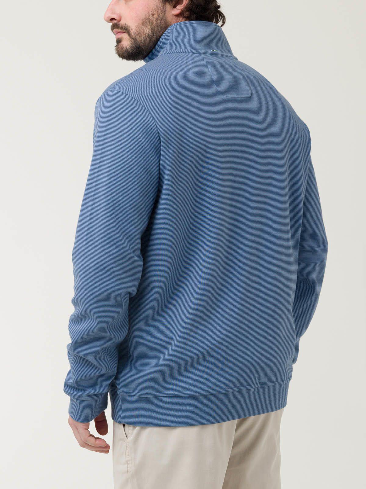 Polerón Algodón Pima Hombre Rimistripe Azul-5