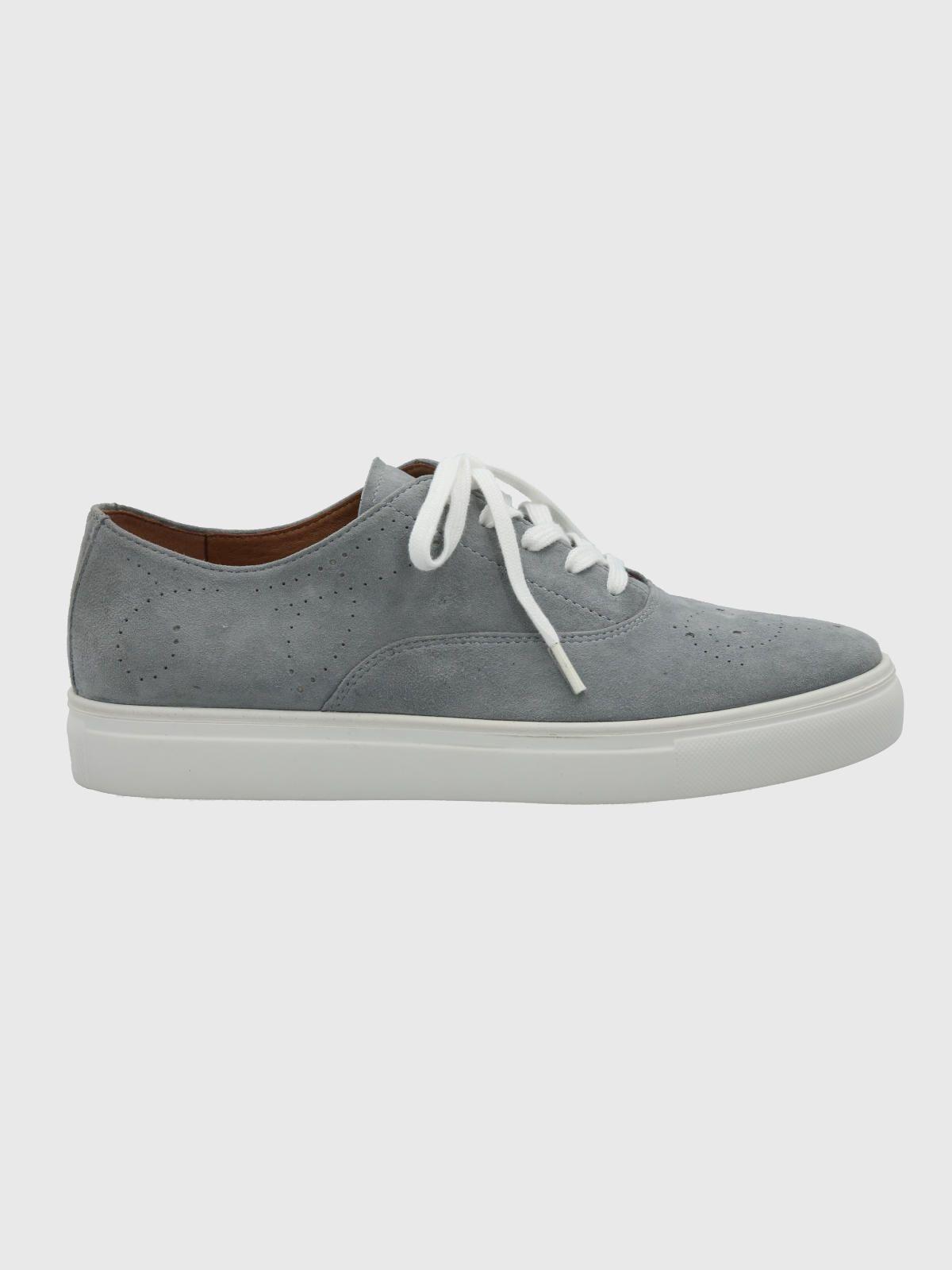 Zapatilla Cuero Mujer Wenx Azul-1