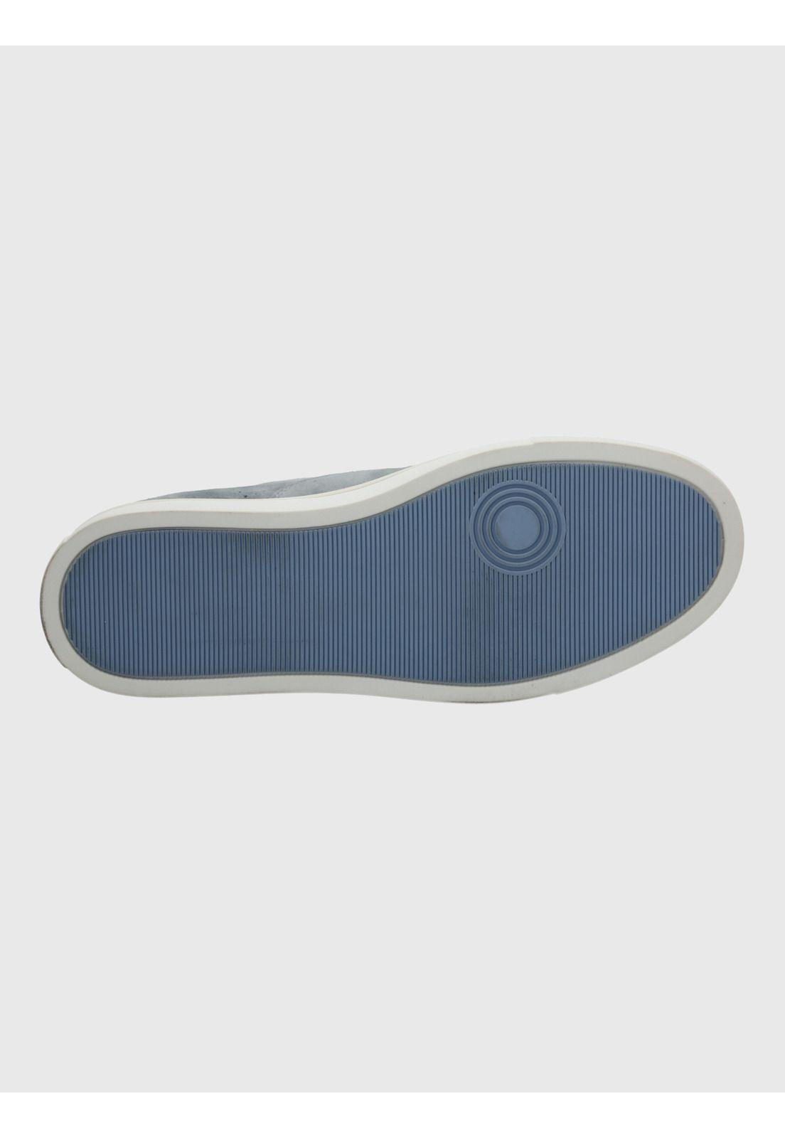 Zapatilla Cuero Mujer Wenx Azul-7