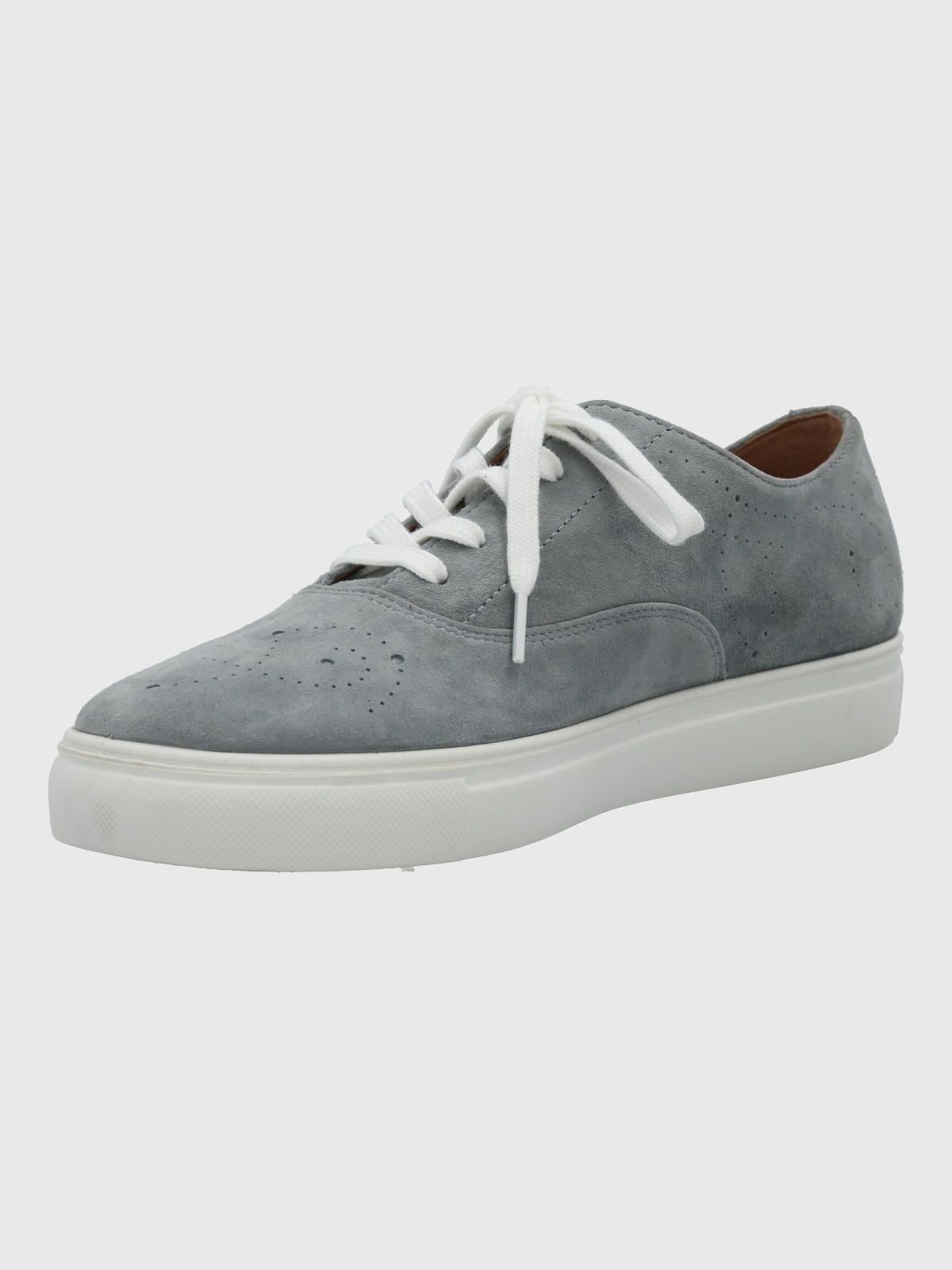 Zapatilla Cuero Mujer Wenx Azul-4