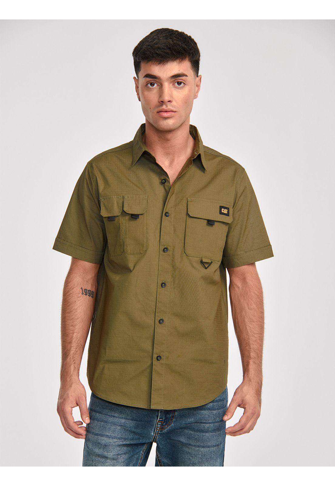 Camisa Manga Corta Hombre Utility S/S Shirt Verde-0