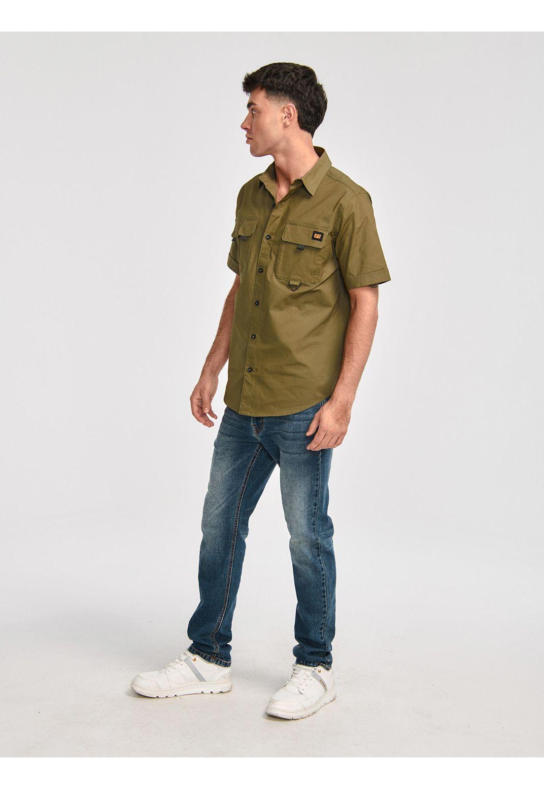 Camisa Manga Corta Hombre Utility S/S Shirt Verde-3