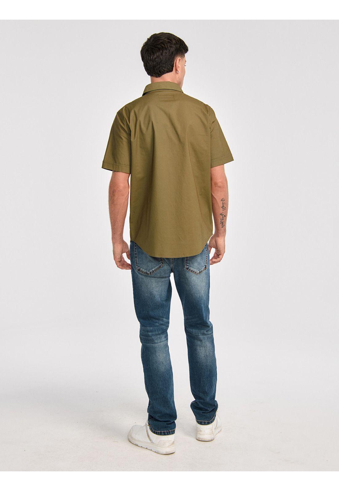 Camisa Manga Corta Hombre Utility S/S Shirt Verde-4