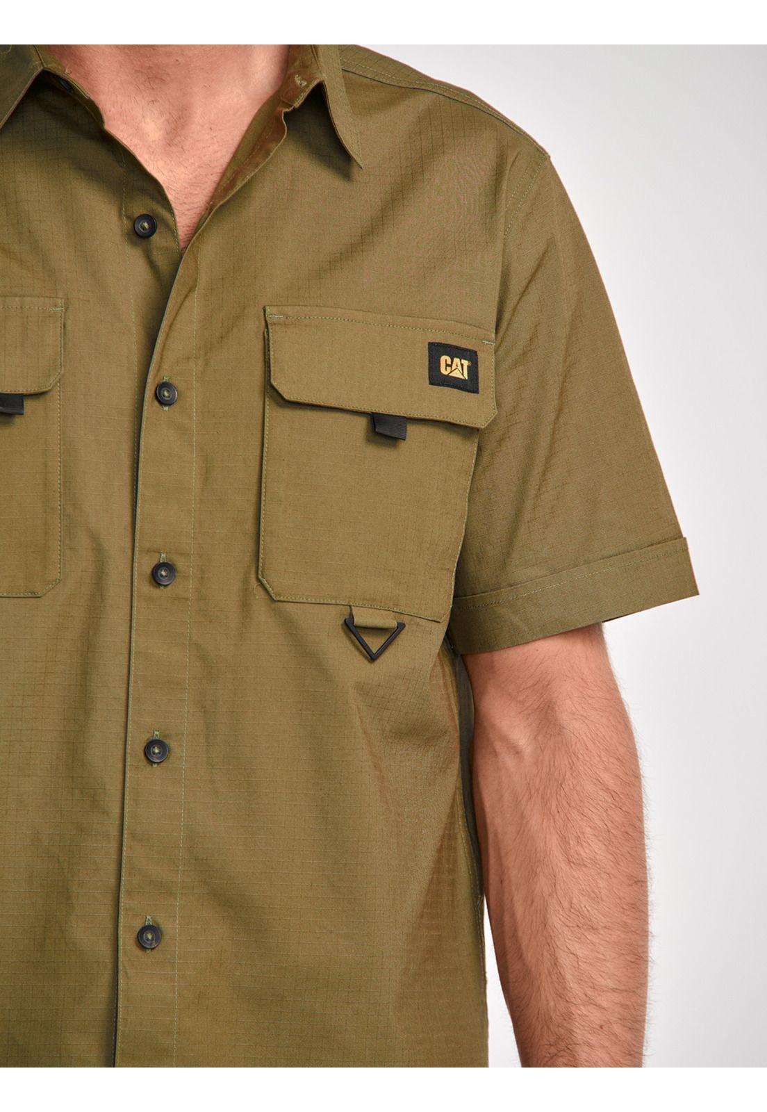 Camisa Manga Corta Hombre Utility S/S Shirt Verde-5