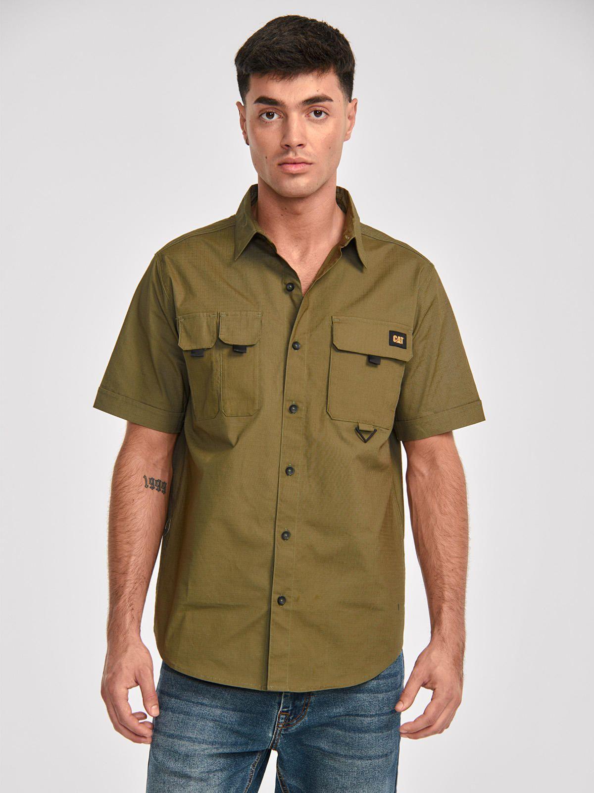 Camisa Manga Corta Hombre Utility S/S Shirt Verde-0
