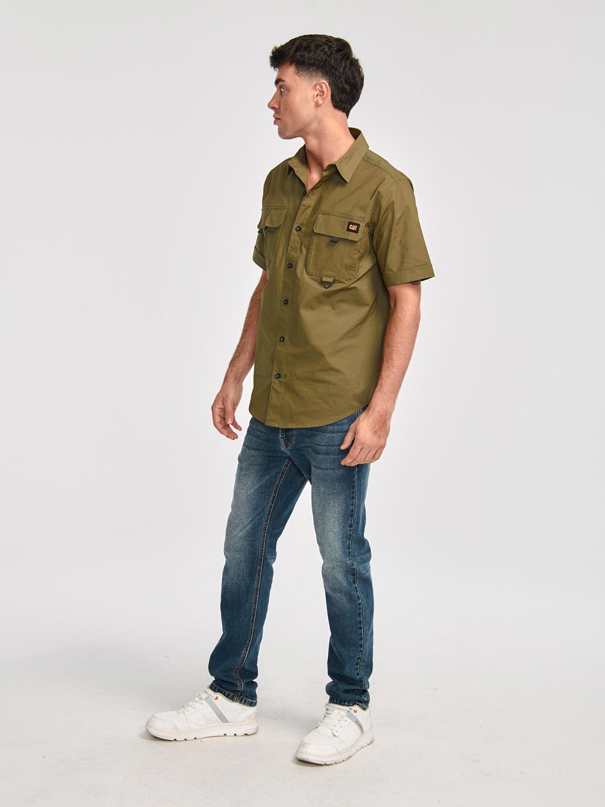 Camisa Manga Corta Hombre Utility S/S Shirt Verde-3